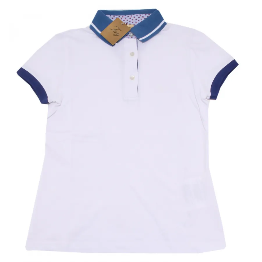 3415O polo manica corta FAY bianco maglie donna t-shirt women