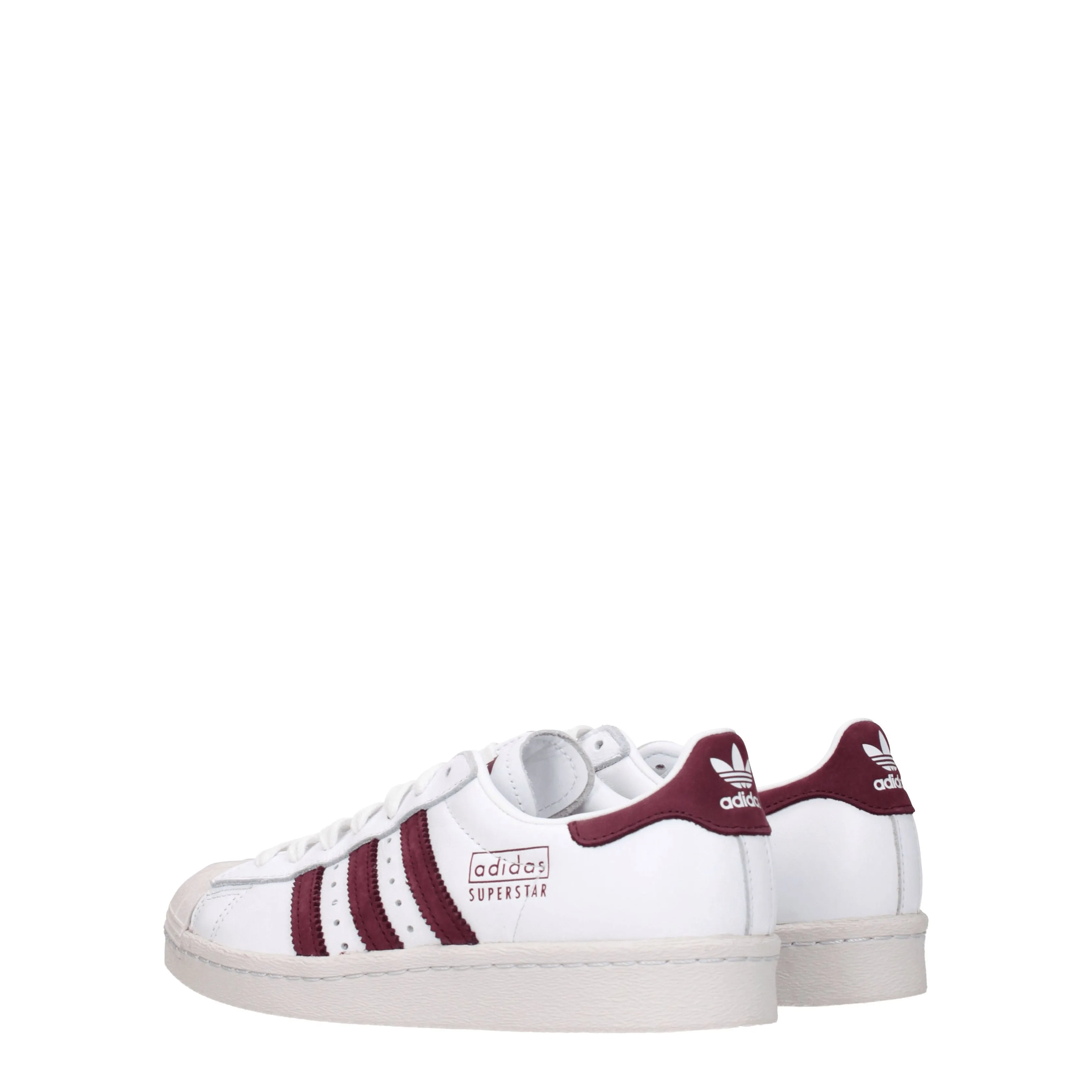 Adidas Sneakers Superstar Donna Pelle Bianco/Bordeaux