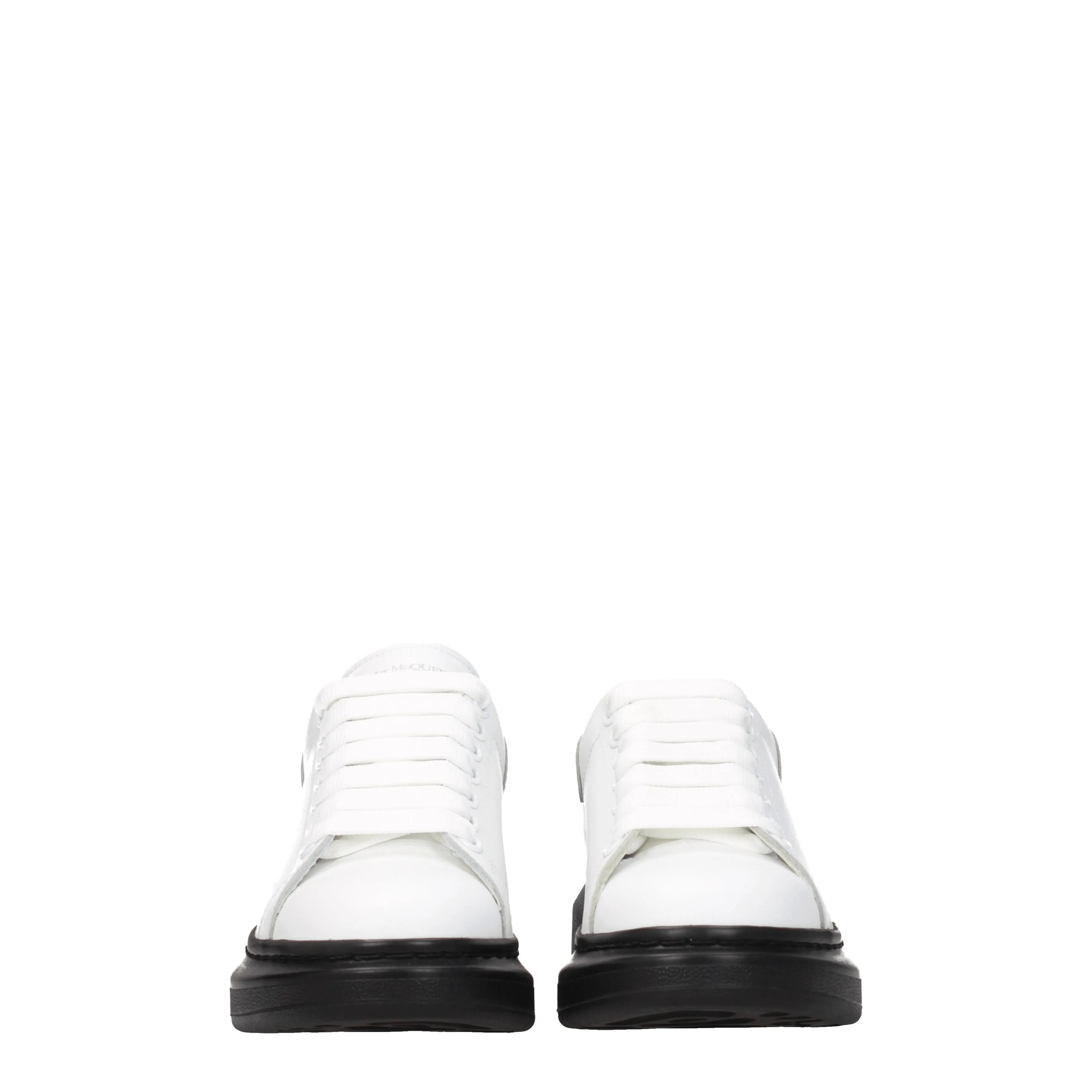 Alexander McQueen Sneakers Donna Pelle Bianco/Nero