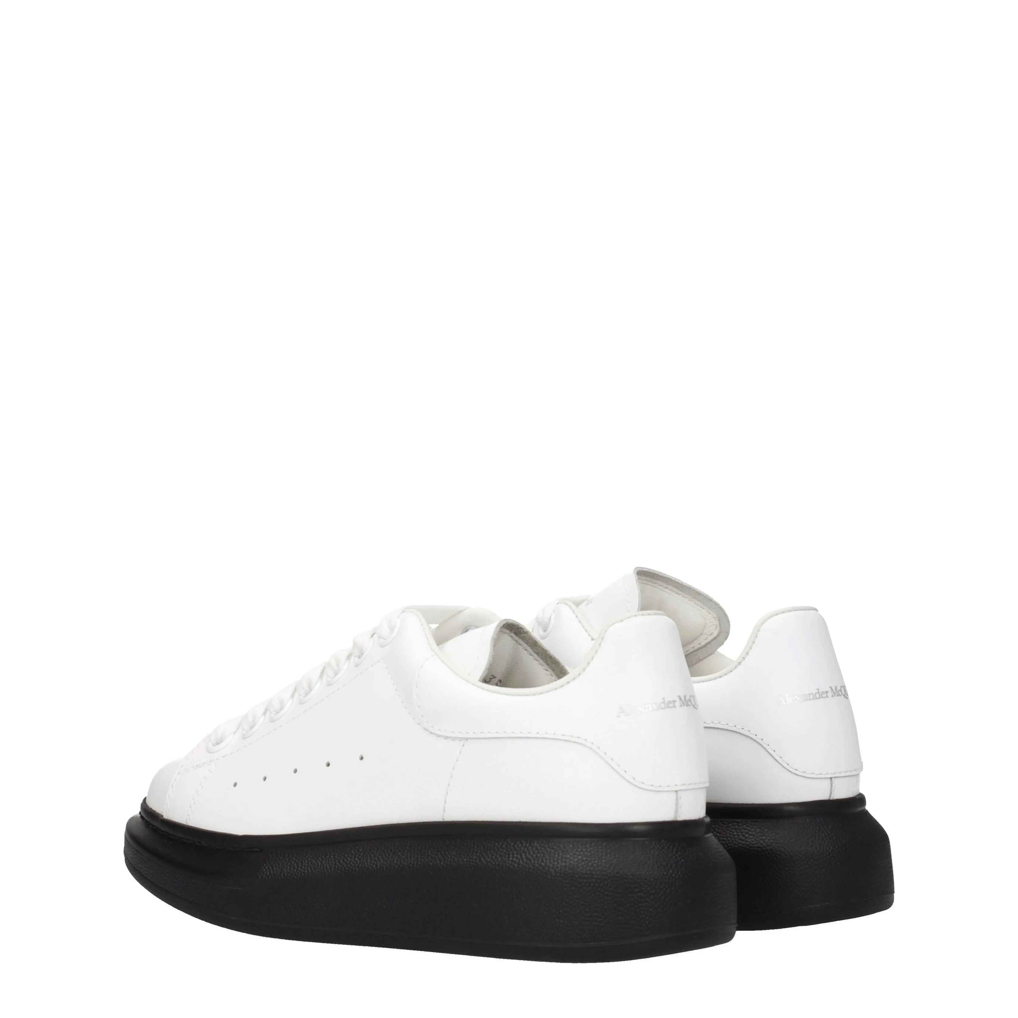 Alexander McQueen Sneakers Donna Pelle Bianco/Nero