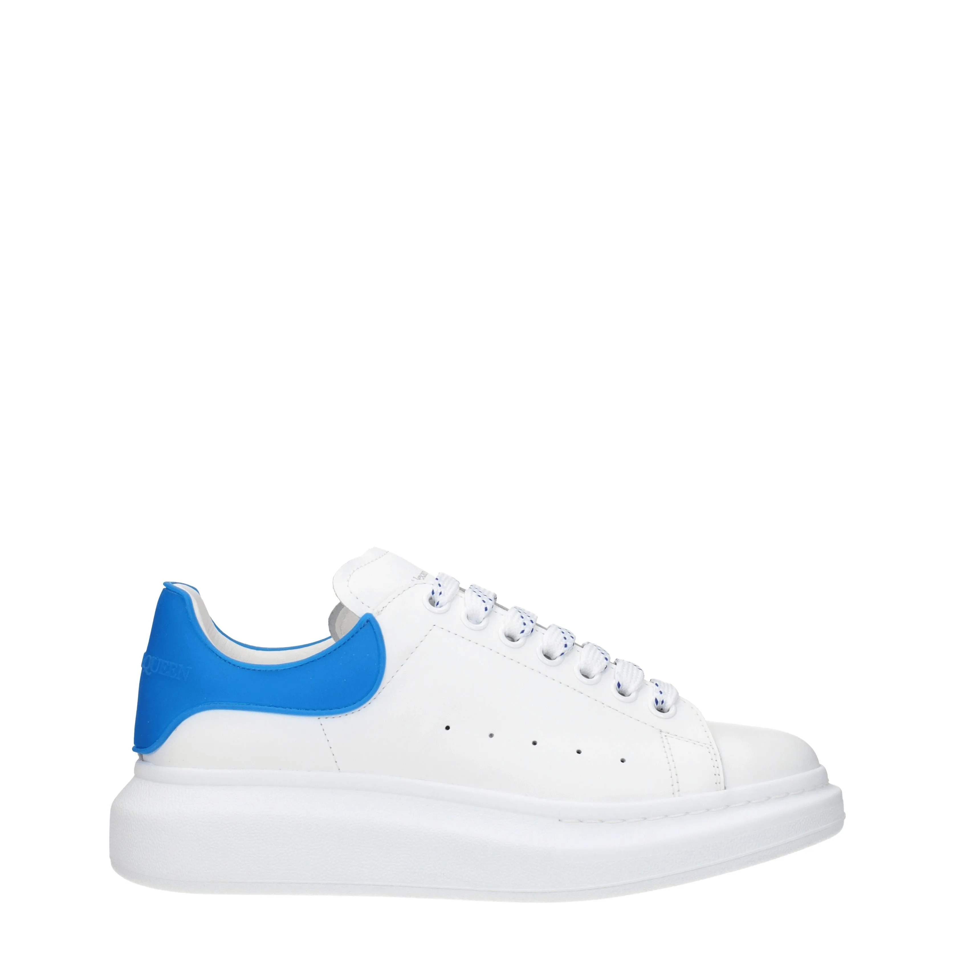 Alexander McQueen Sneakers Oversize Uomo Pelle Bianco/Blu
