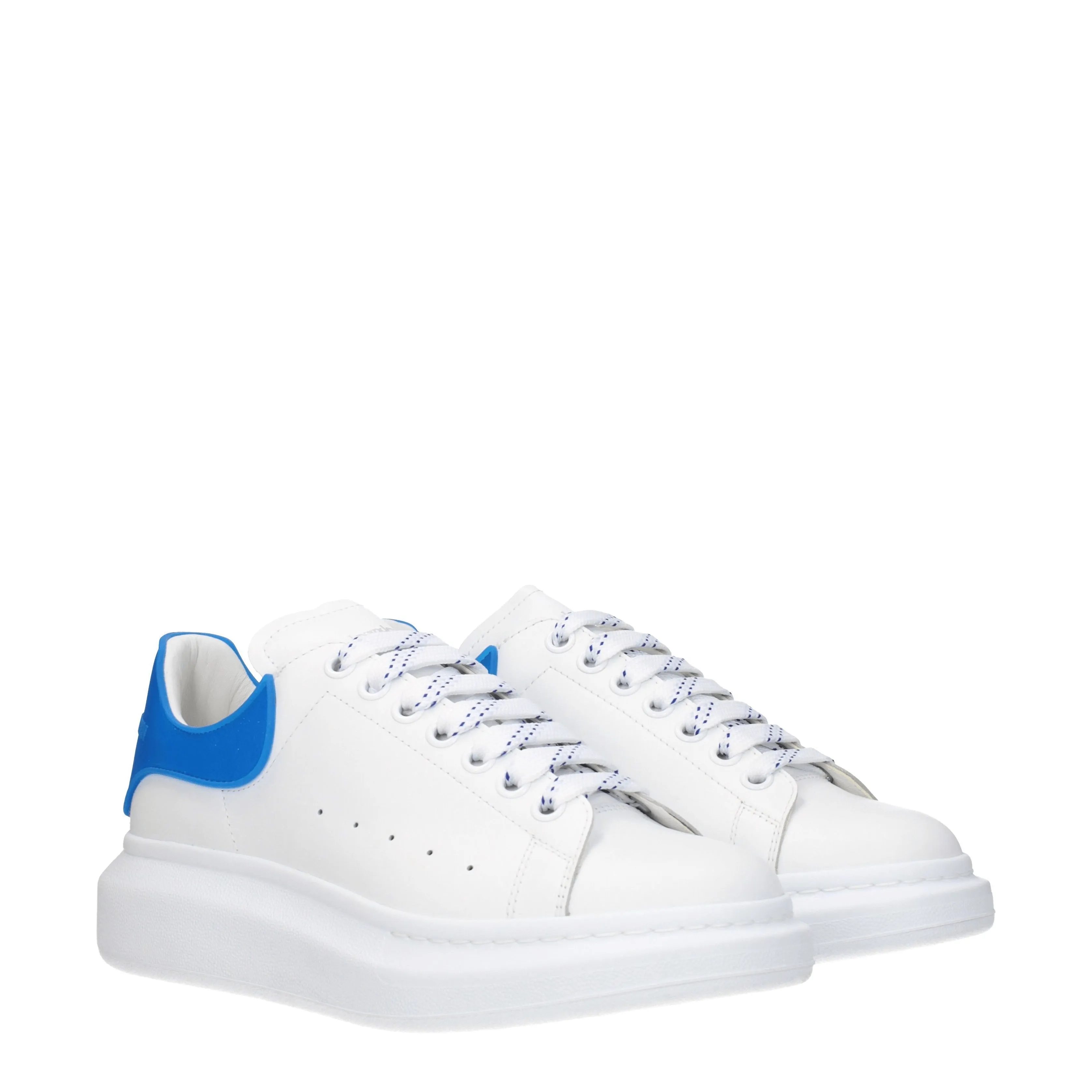 Alexander McQueen Sneakers Oversize Uomo Pelle Bianco/Blu