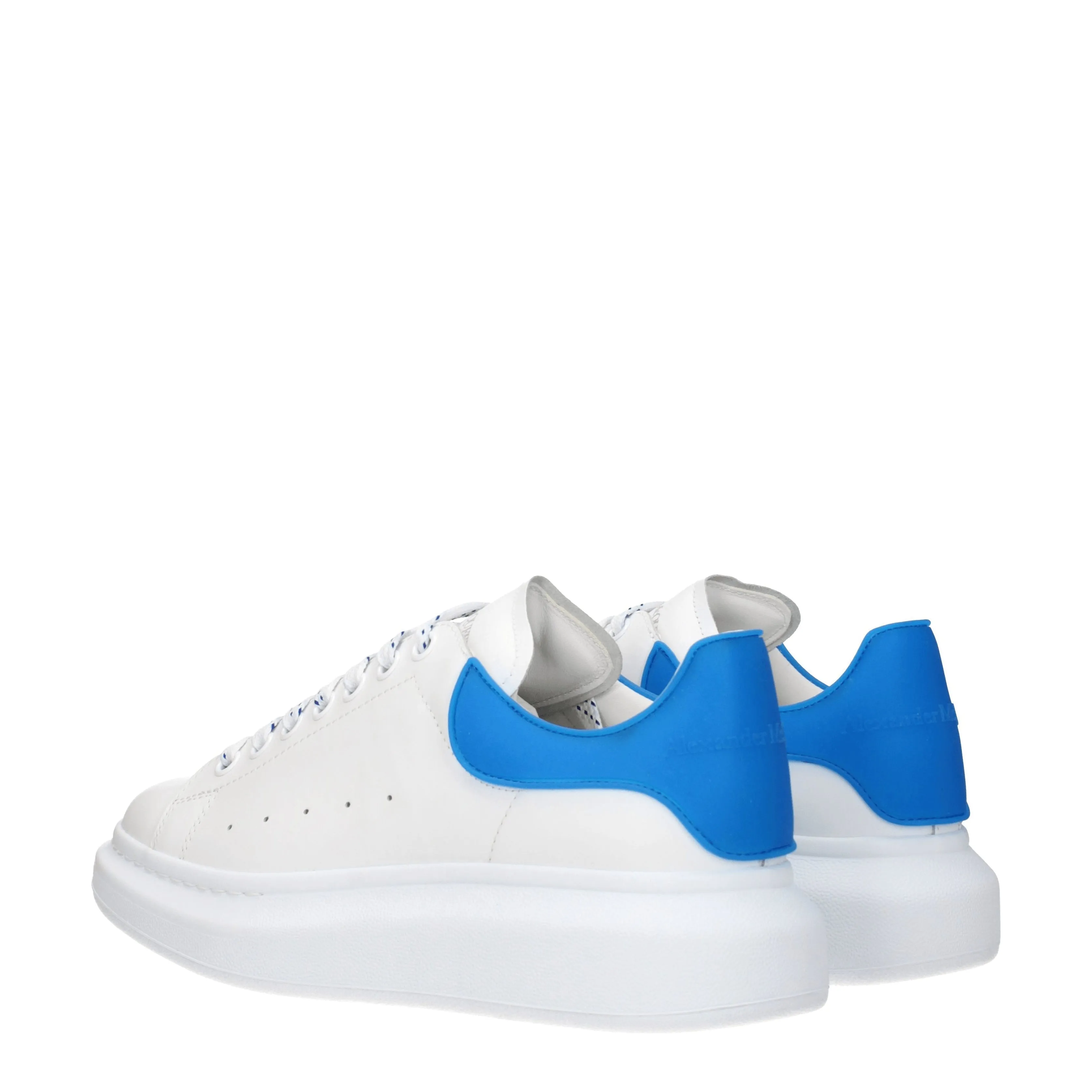 Alexander McQueen Sneakers Oversize Uomo Pelle Bianco/Blu