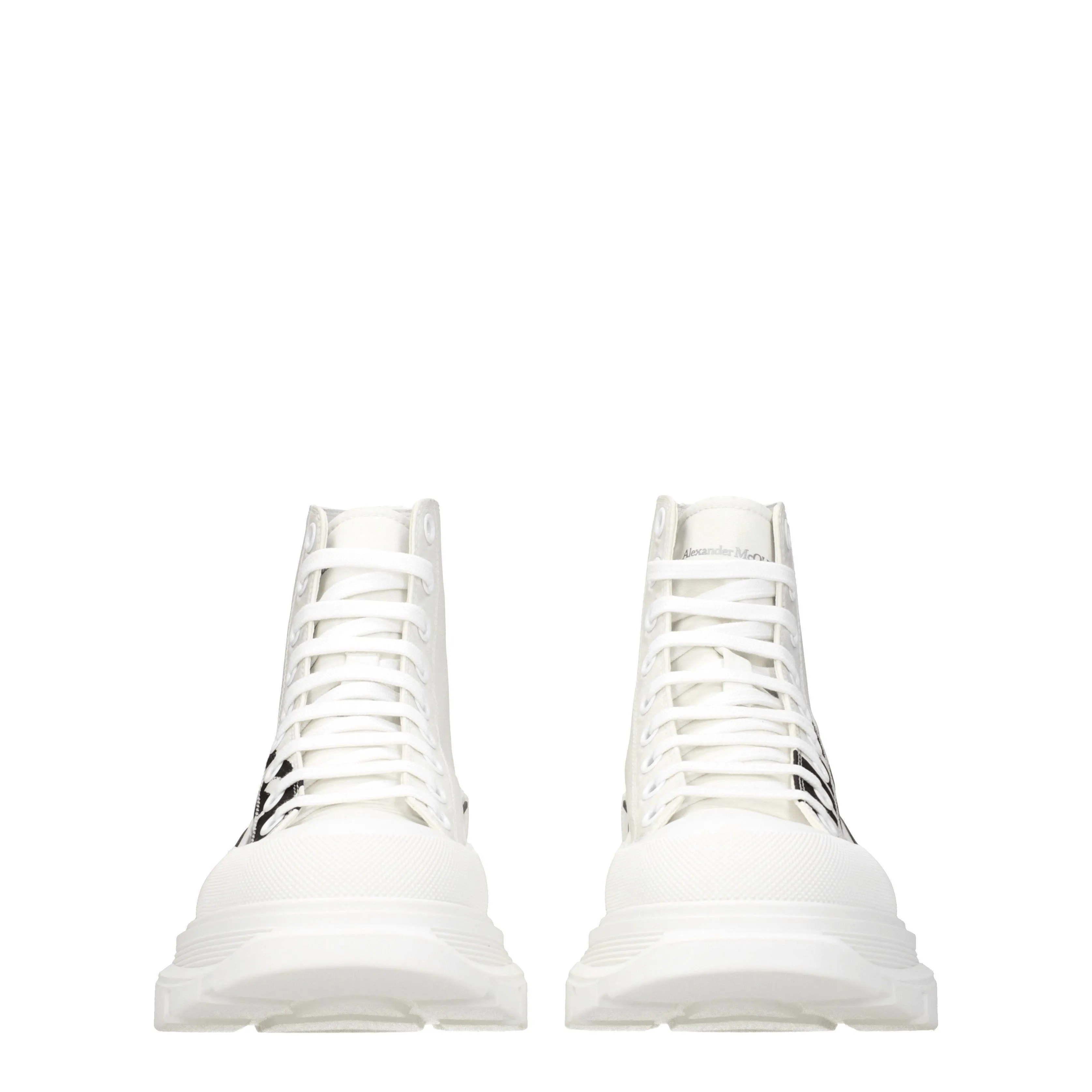 Alexander McQueen Sneakers Uomo Tessuto Bianco