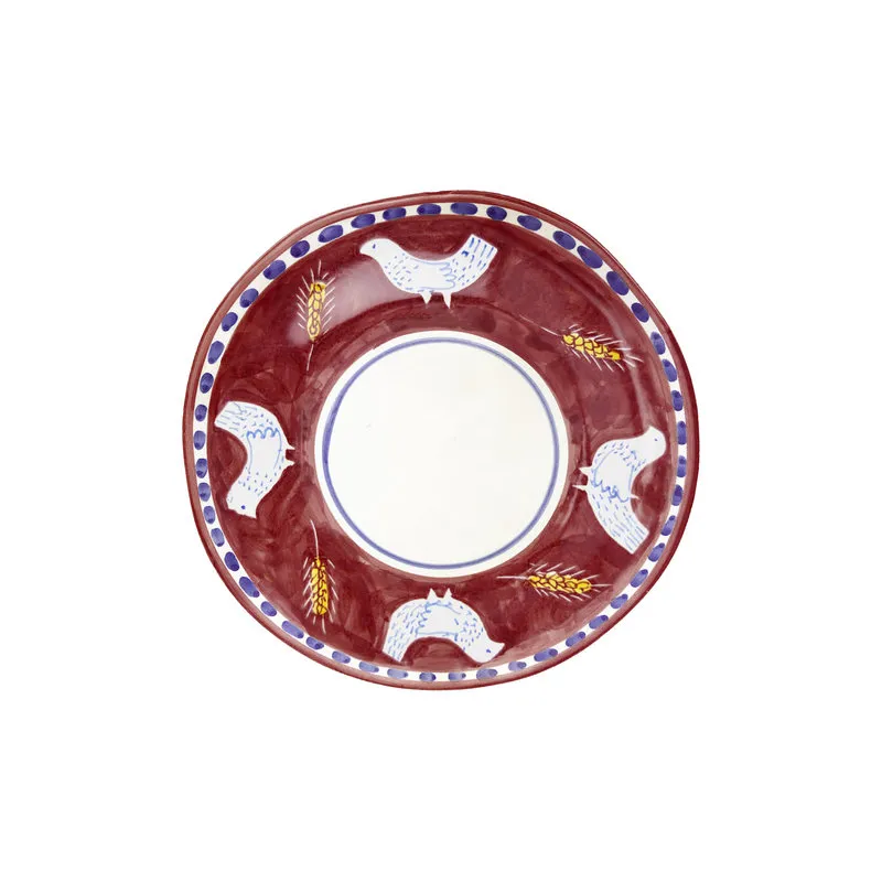 Arcucci Materia piuma bordeaux piatto frutta 23 cm