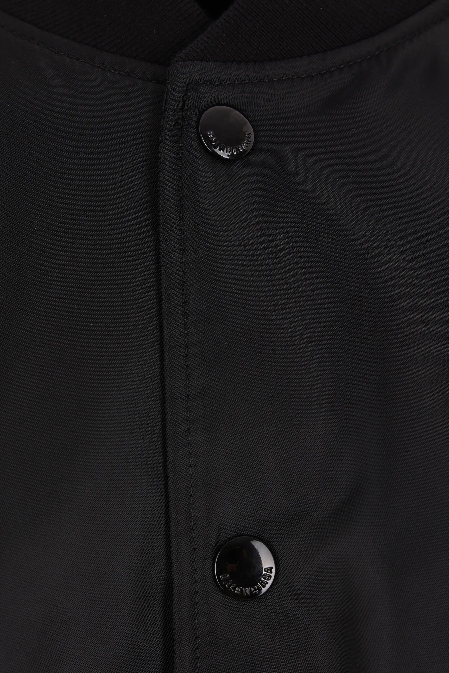 BALENCIAGA giubbotto bomber imbottito in nylon ricamo logo Paris Balenciaga