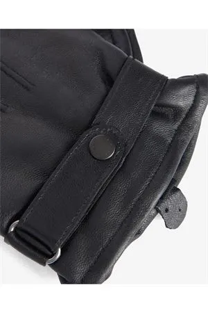 BARBOUR Accessori,Guanti Guanti in pelle di vitello nero 