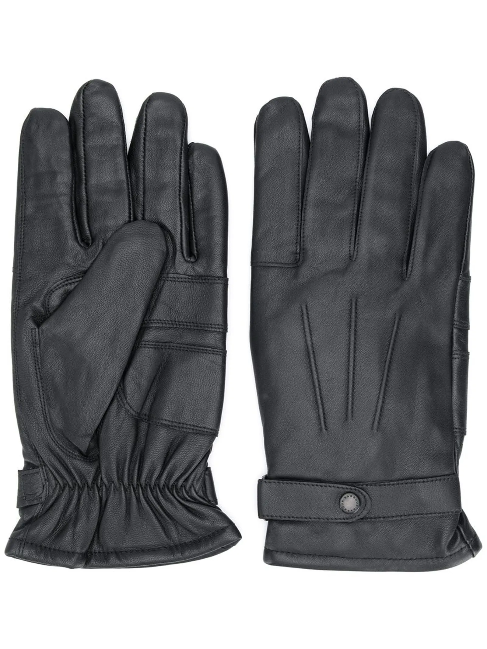 BARBOUR Accessori,Guanti Guanti in pelle di vitello nero 