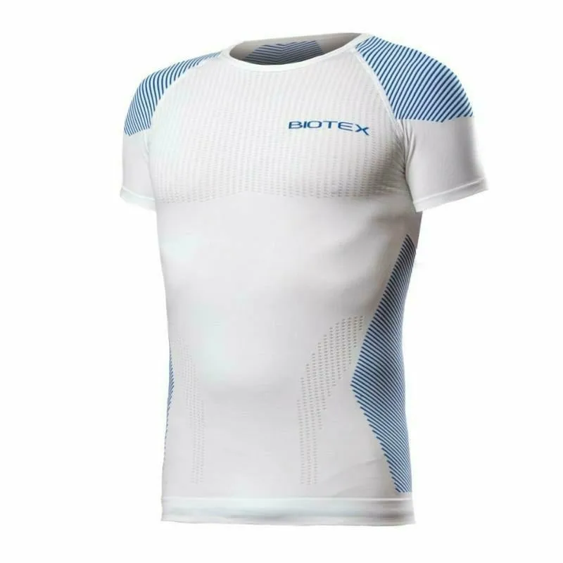 Biotex T-Shirt Light Touch Bianco / Royal Blue - Intimo Uomo Warm