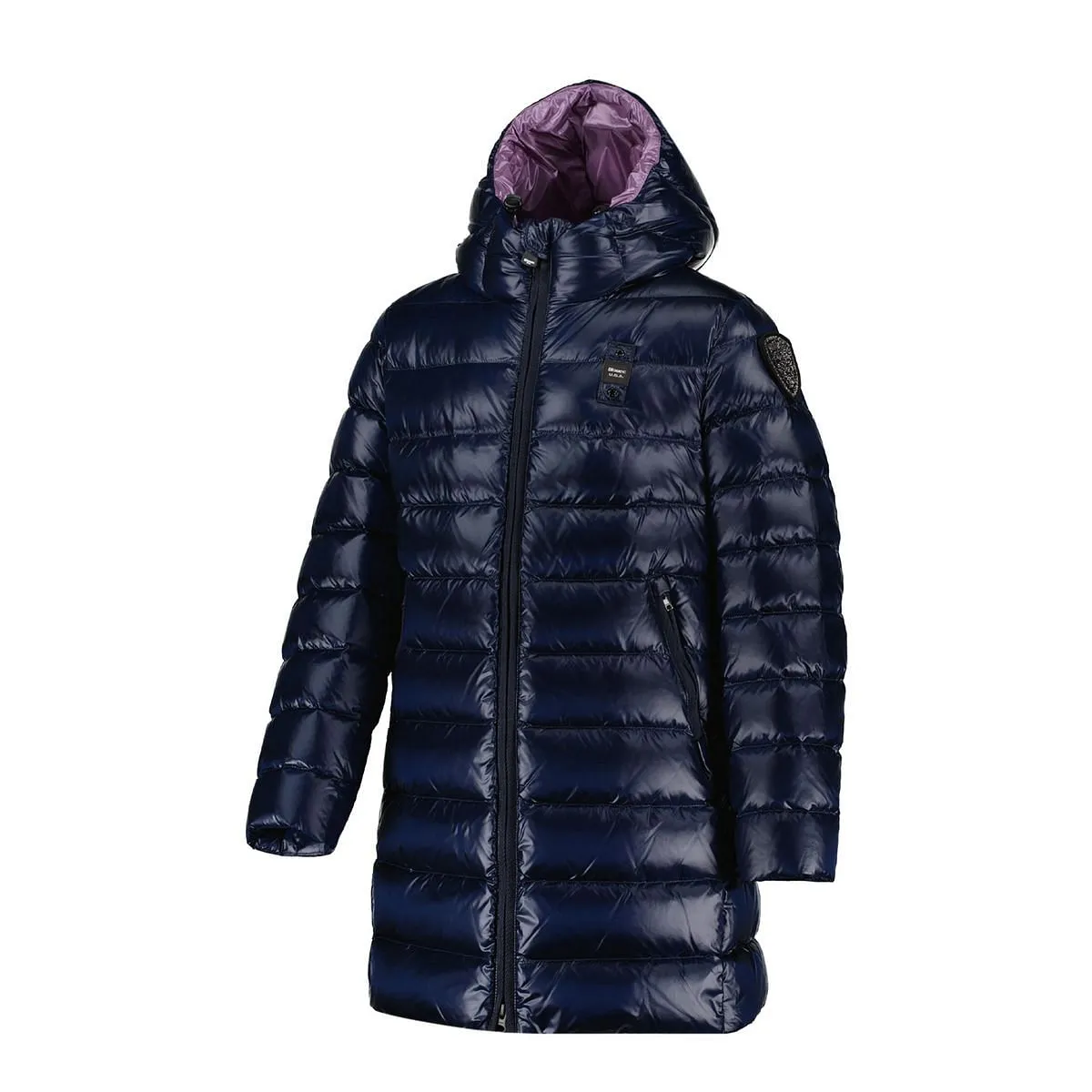      BLAUER PIUMINO LUNGO CON CAPPUCCIO BAMBINA  