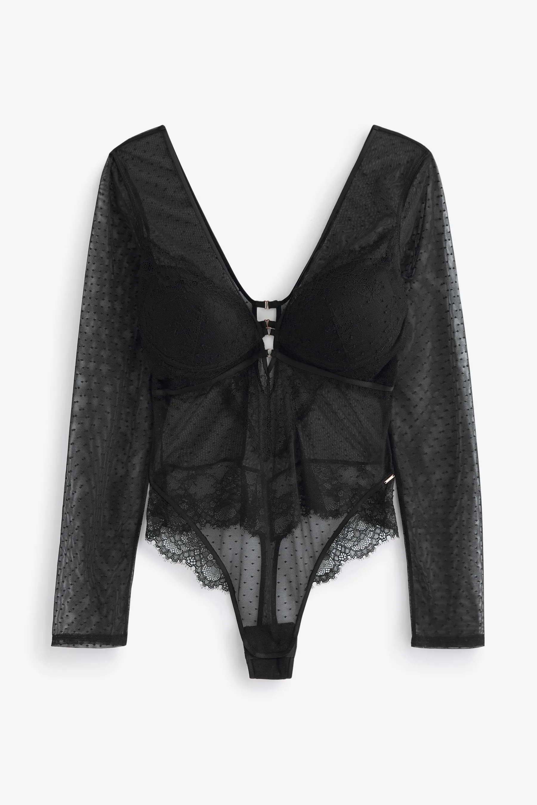 Body Lipsy Manica lunga imbottito con scollo profondo