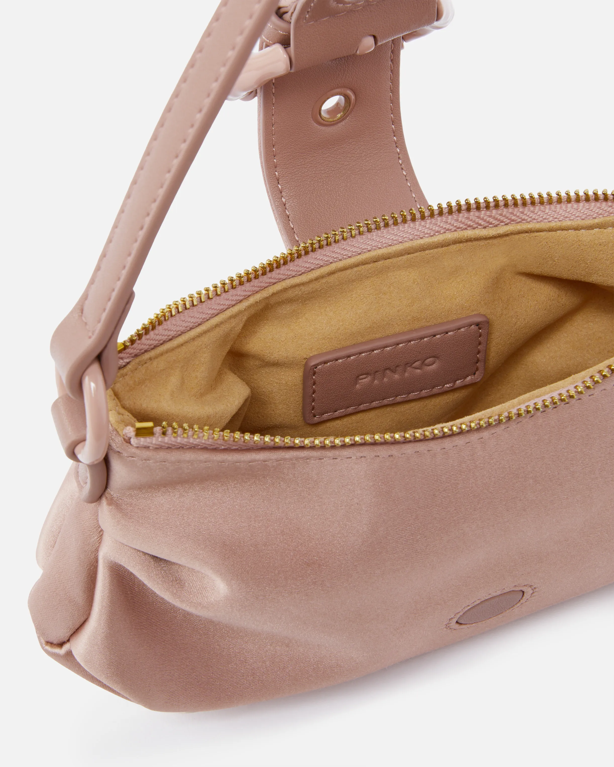  Borsetta pochette a mano in duchesse con fibbia cuore    