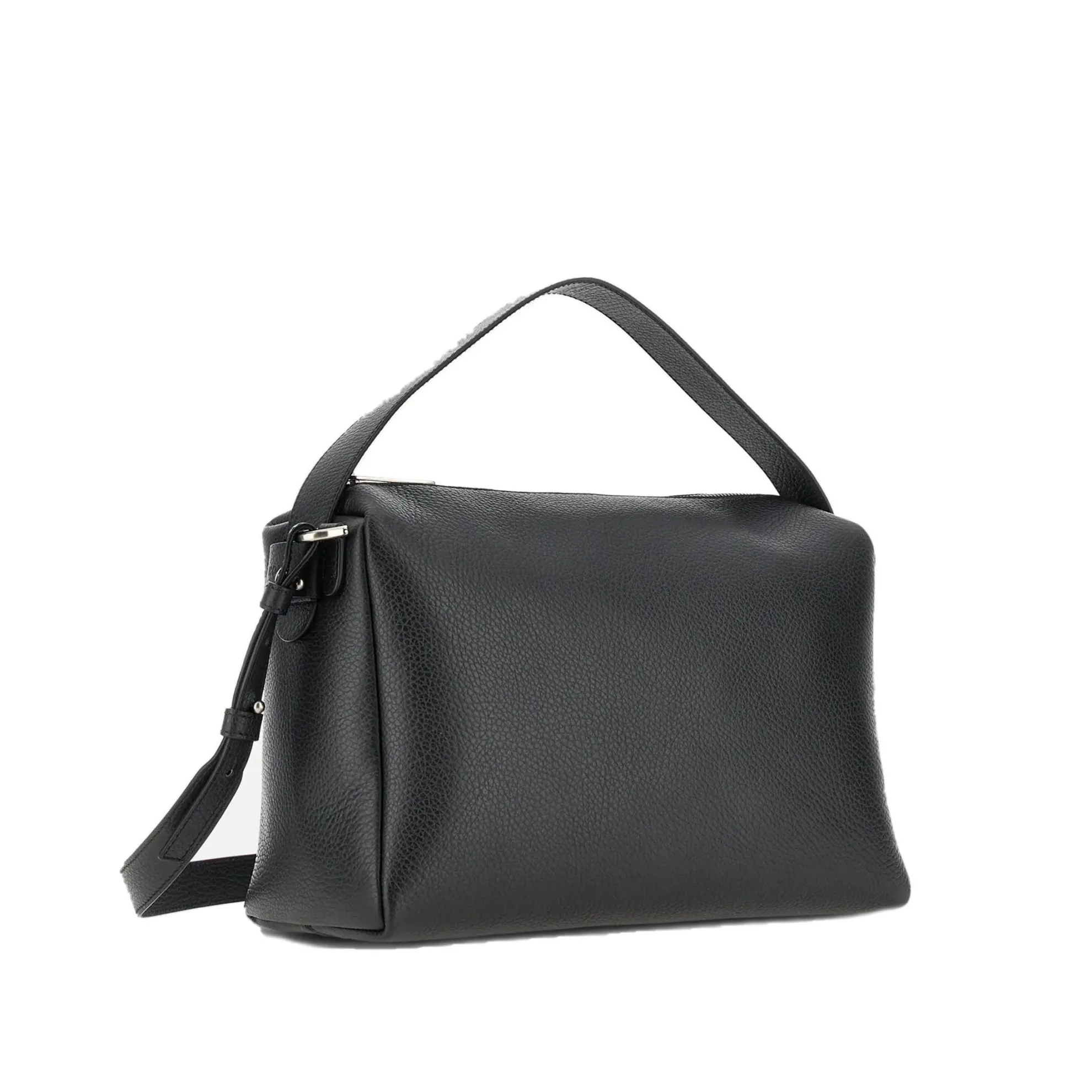 Camera bag in pelle martellata