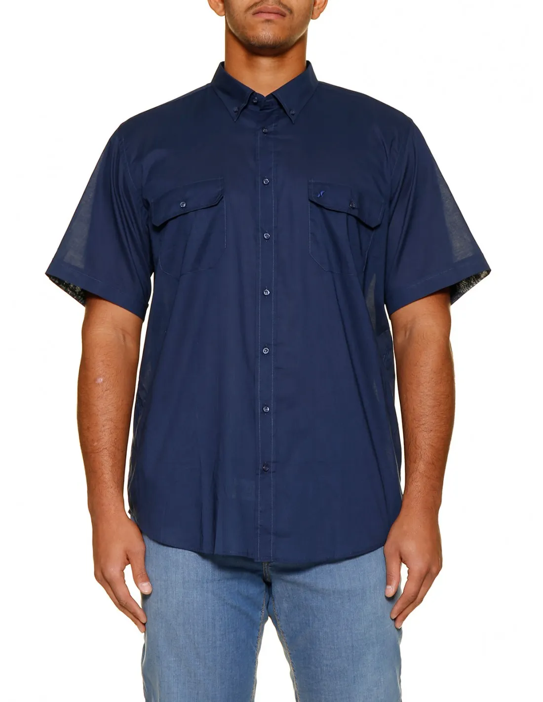 Camicia mezza manica tinta unita SANTO STEFANO