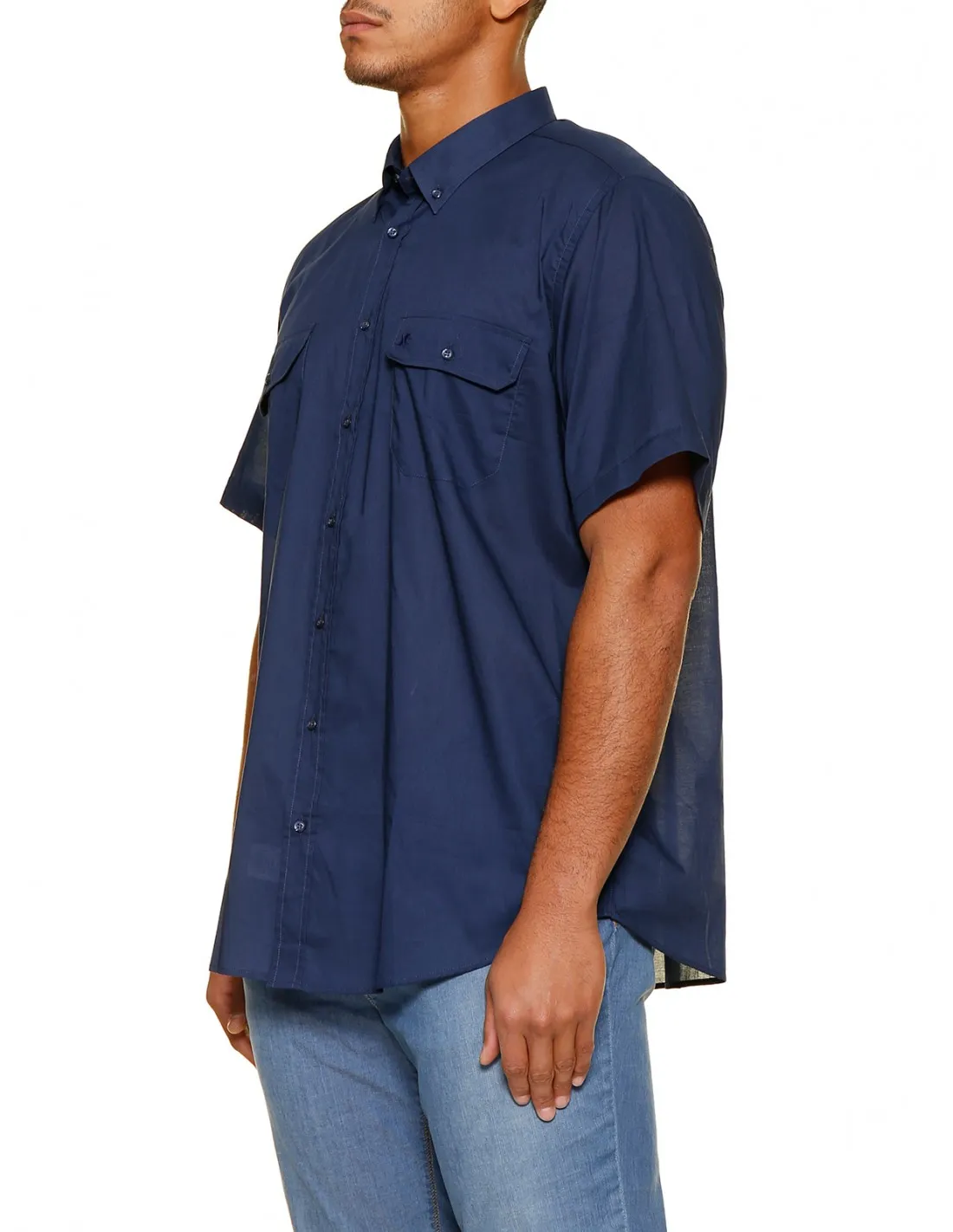 Camicia mezza manica tinta unita SANTO STEFANO