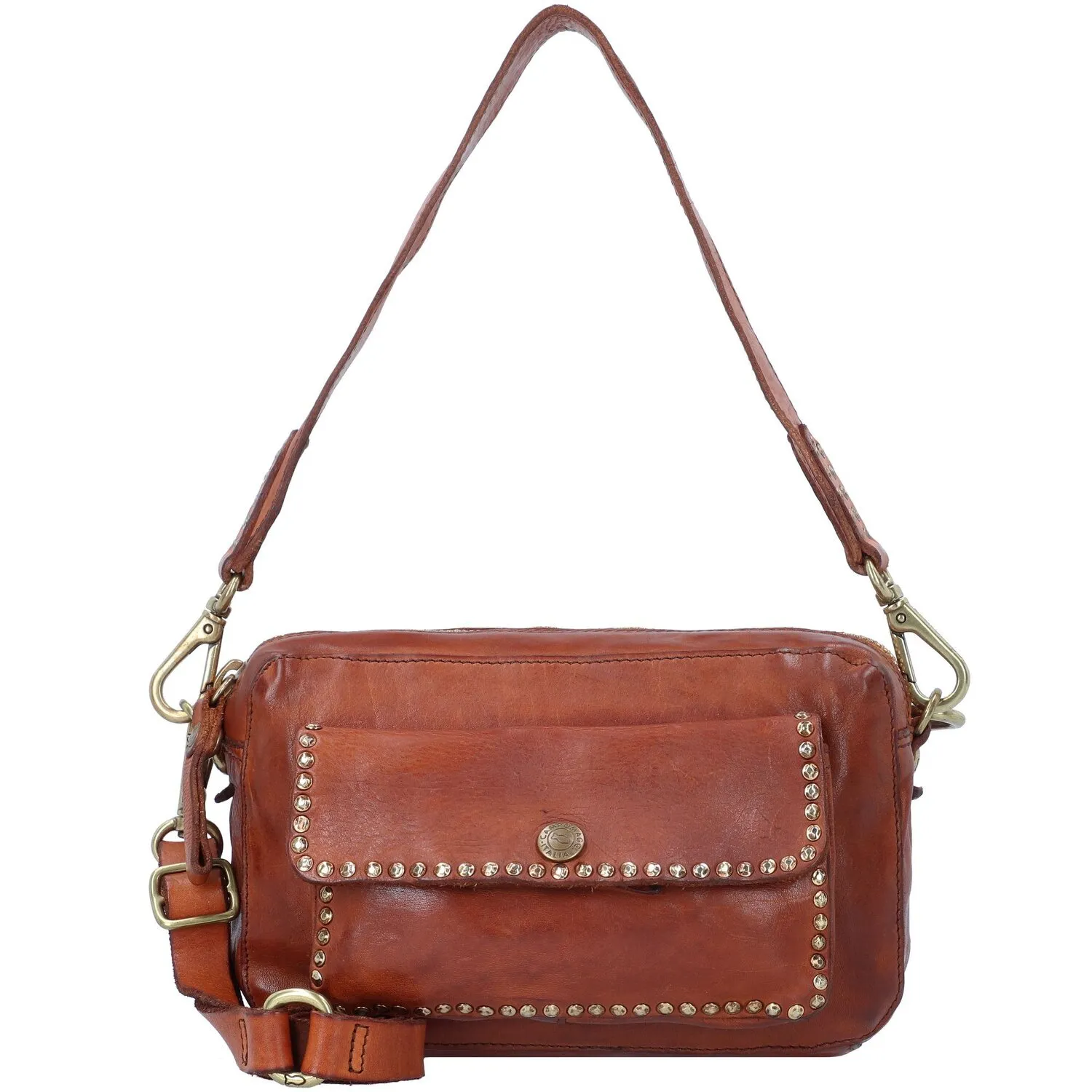 Campomaggi Borsa a tracolla Bowling in pelle 22 cm