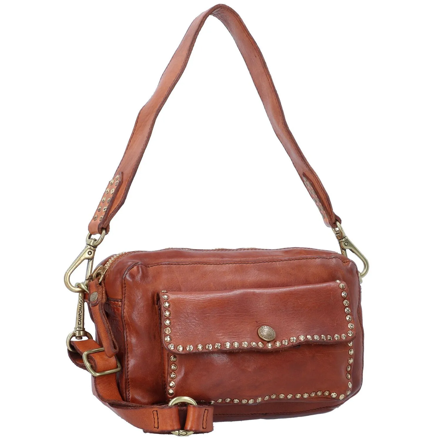 Campomaggi Borsa a tracolla Bowling in pelle 22 cm