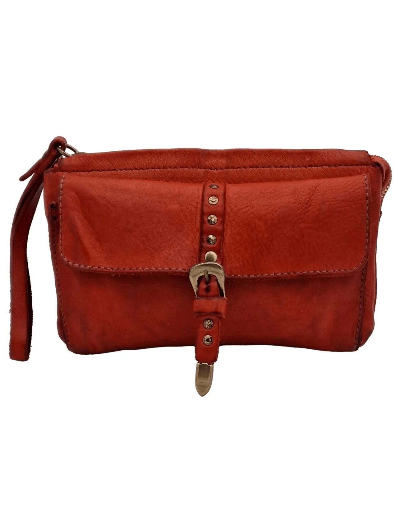 Campomaggi - Pochette a mano con polsino in pelle