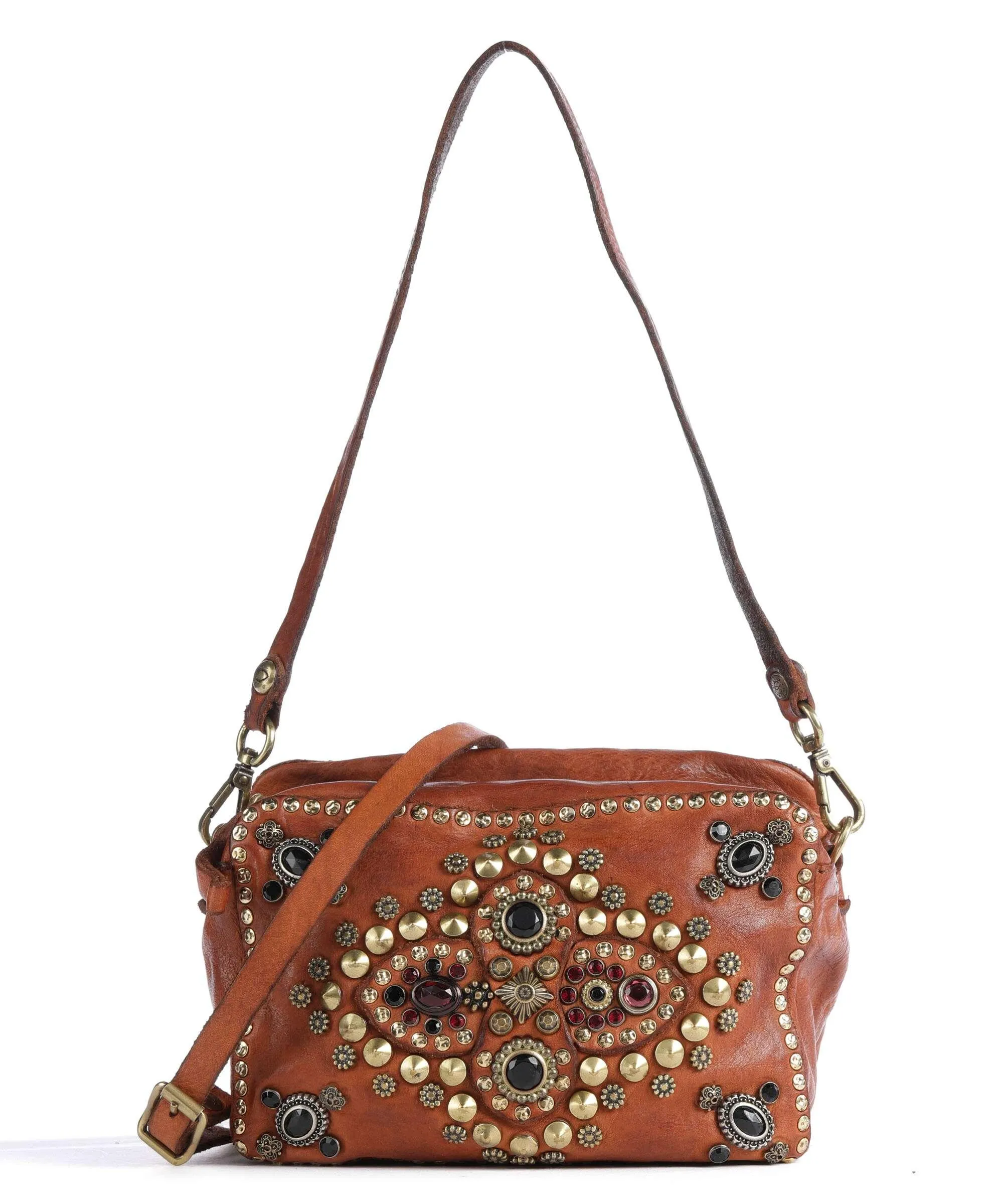  Campomaggi Prestige Borsa a spalla pelle di vacchetta grana marrone  