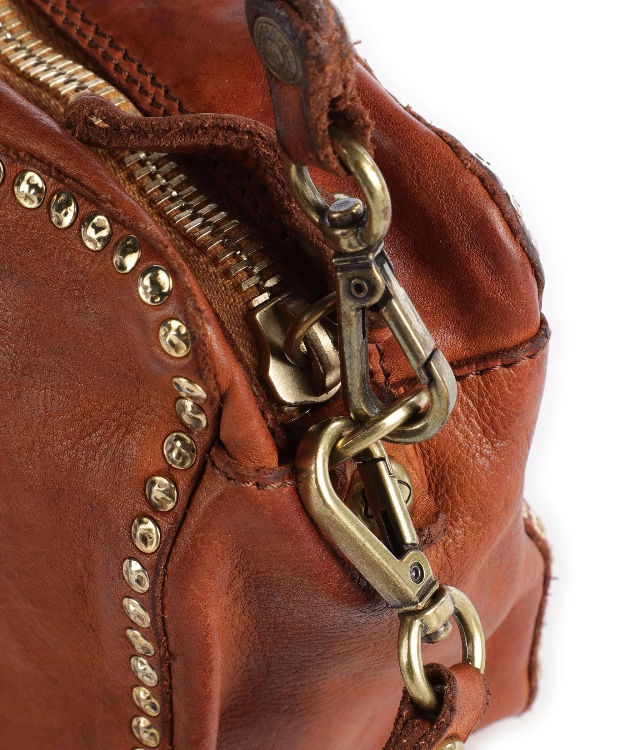  Campomaggi Prestige Borsa a spalla pelle di vacchetta grana marrone  