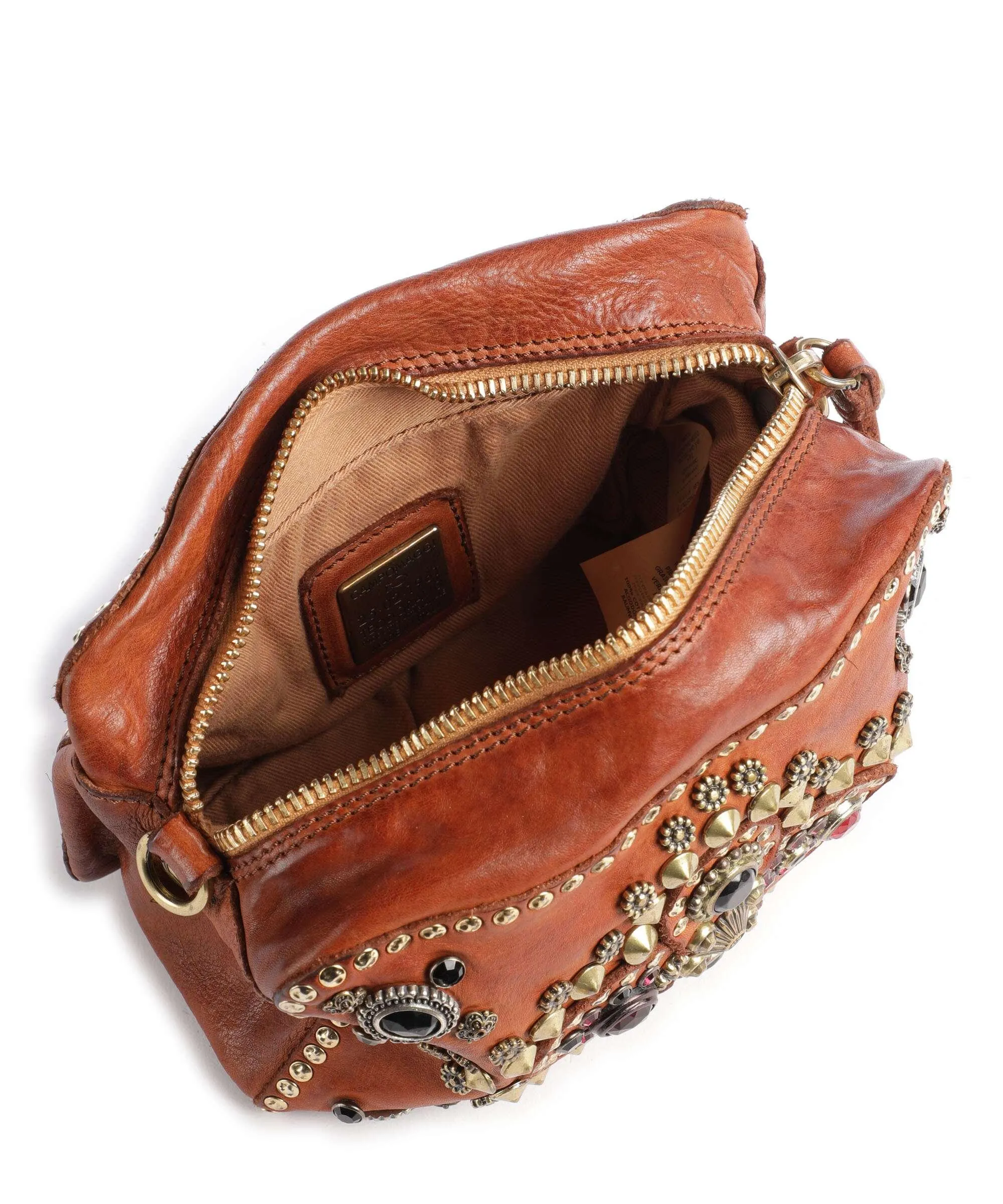  Campomaggi Prestige Borsa a spalla pelle di vacchetta grana marrone  
