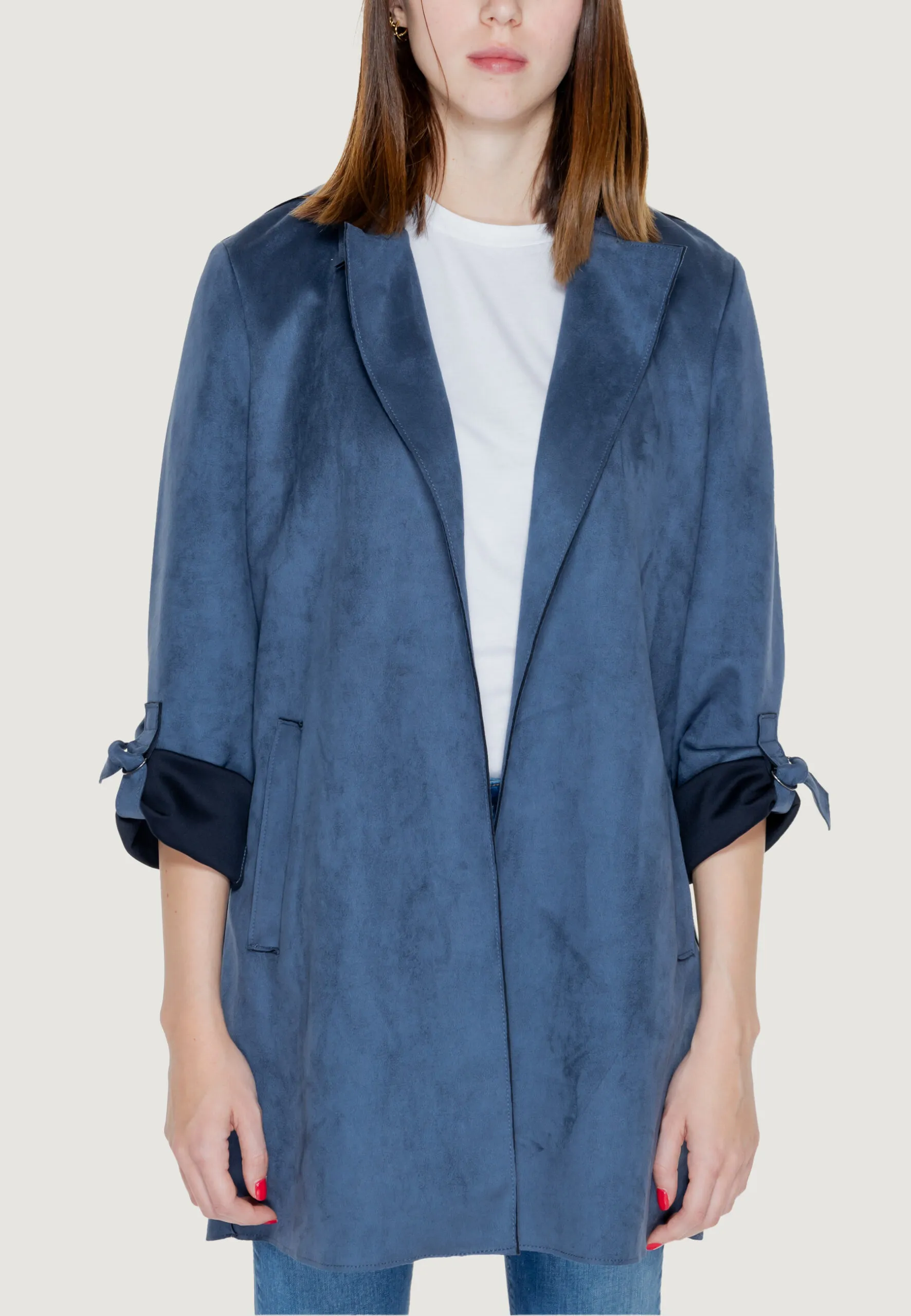 Cappotto Only Joline Faux Suede Coat CC Otw Indigo