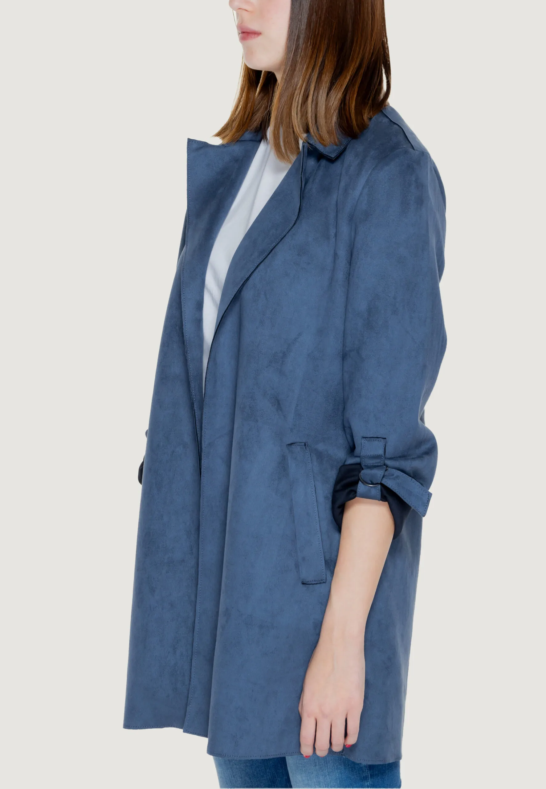 Cappotto Only Joline Faux Suede Coat CC Otw Indigo