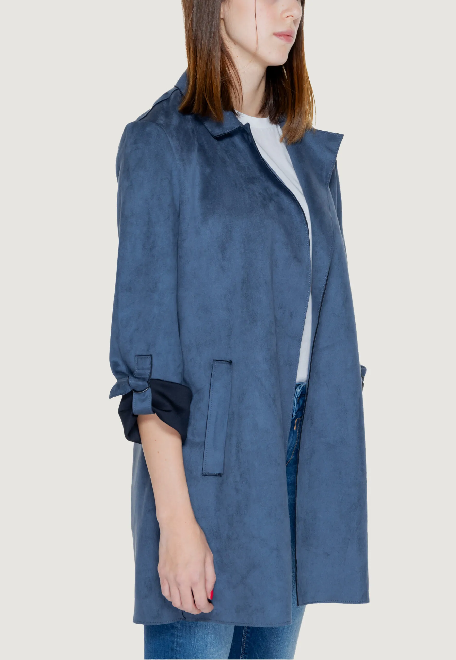 Cappotto Only Joline Faux Suede Coat CC Otw Indigo