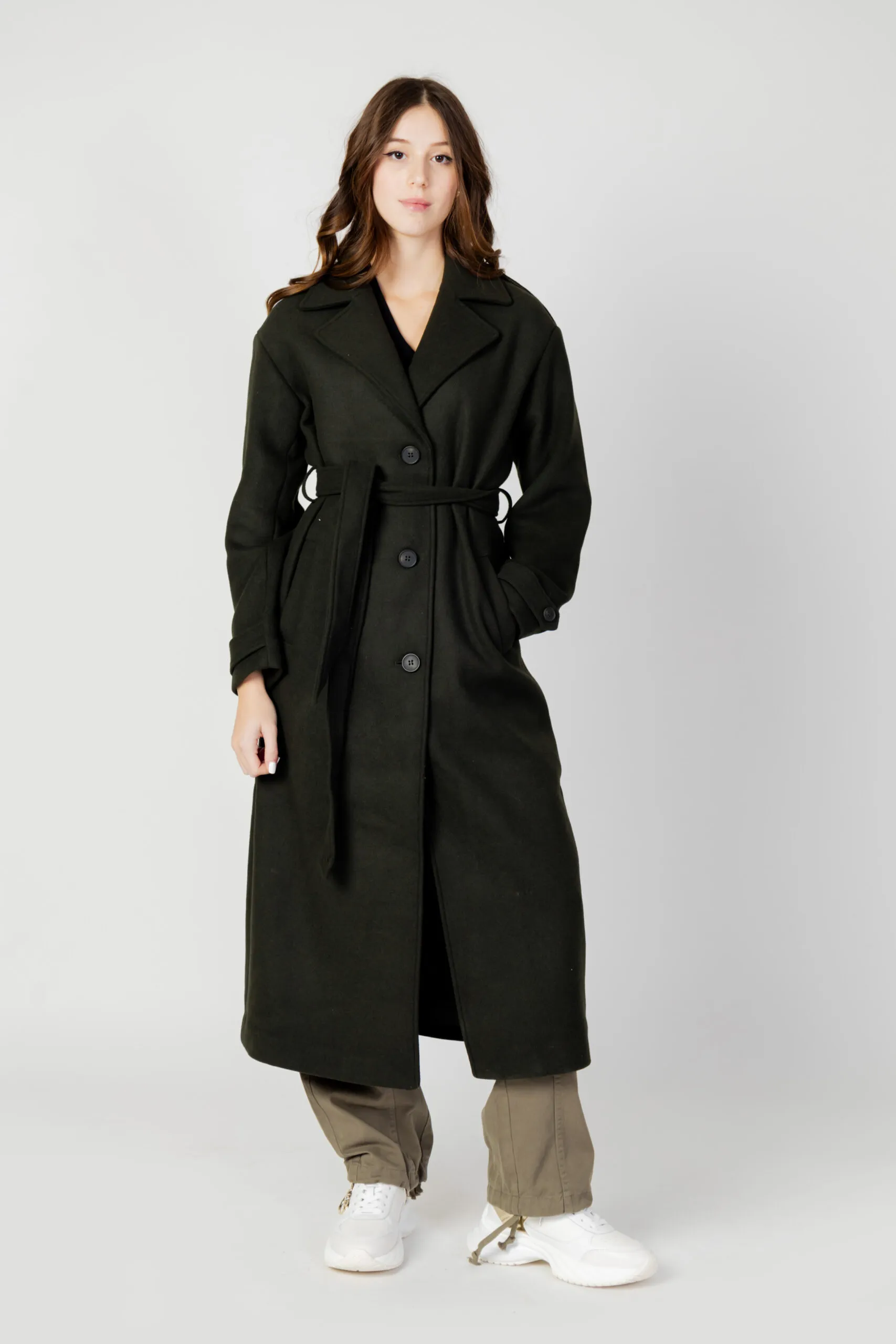 Cappotto Only onlnalina x-long wool Verde Oliva