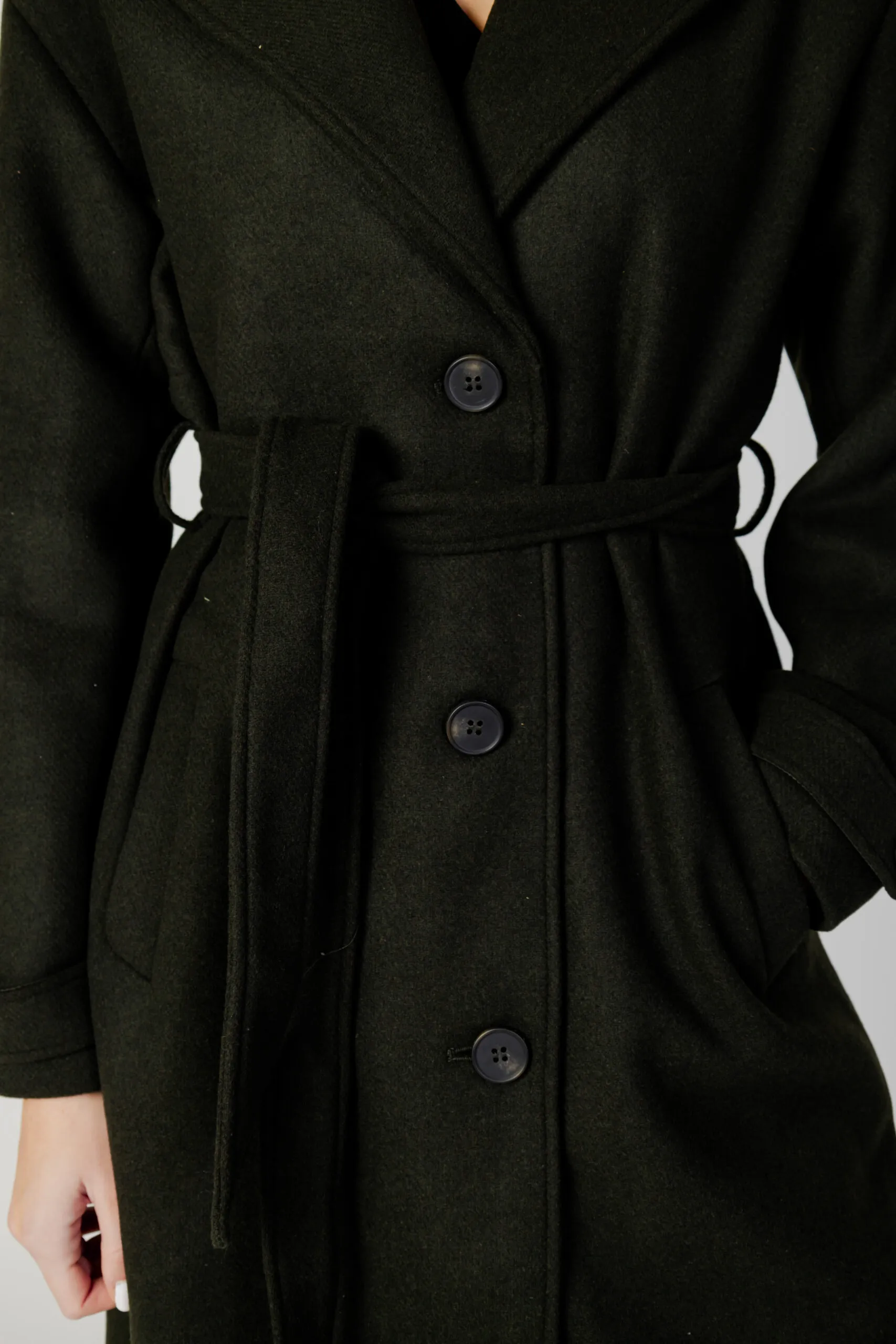 Cappotto Only onlnalina x-long wool Verde Oliva