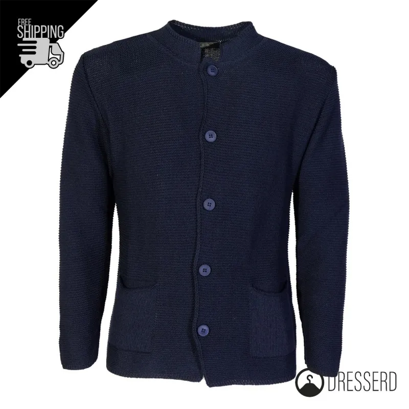 Cardigan Uomo Maglie in cotone con bottoni Giacca in maglia Semi Slim Fit  Dresserd