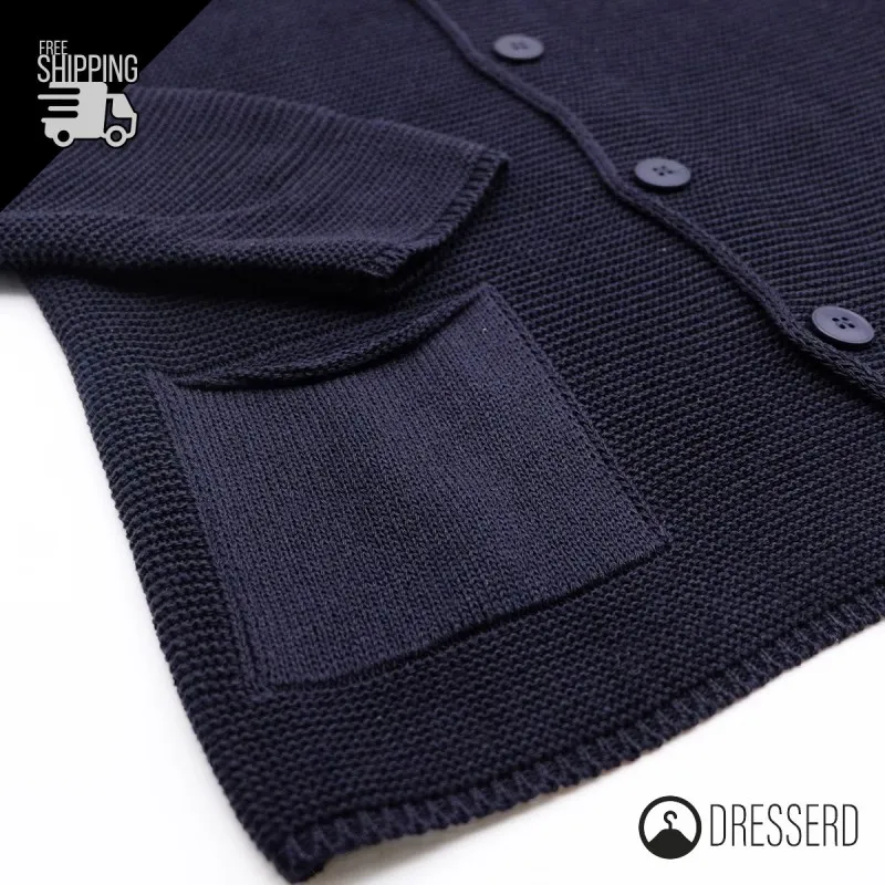 Cardigan Uomo Maglie in cotone con bottoni Giacca in maglia Semi Slim Fit  Dresserd
