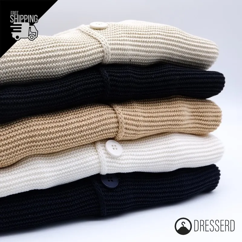 Cardigan Uomo Maglie in cotone con bottoni Giacca in maglia Semi Slim Fit  Dresserd
