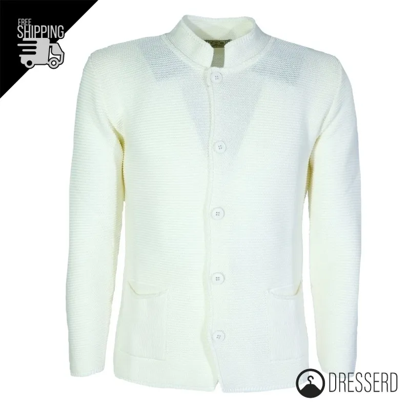 Cardigan Uomo Maglie in cotone con bottoni Giacca in maglia Semi Slim Fit  Dresserd