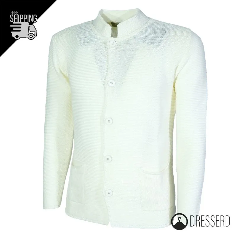 Cardigan Uomo Maglie in cotone con bottoni Giacca in maglia Semi Slim Fit  Dresserd