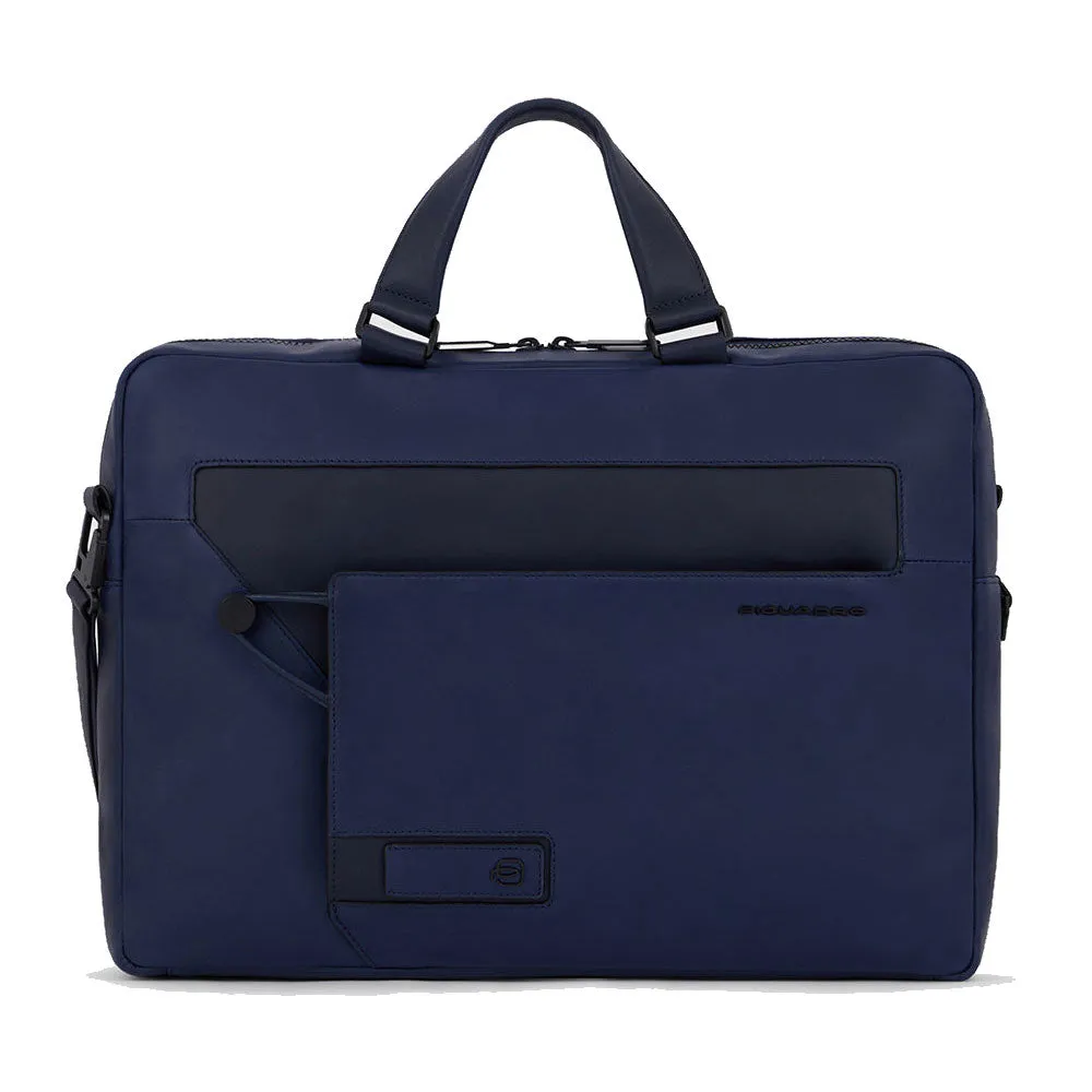 Cartella Porta Pc 15,6 PIQUADRO in Pelle Blu Linea Aye - CA6203W119