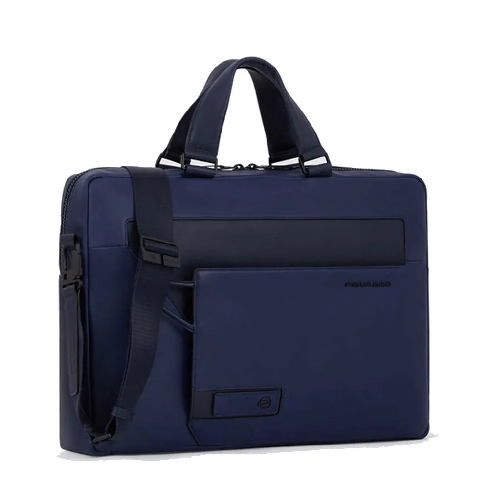 Cartella Porta Pc 15,6 PIQUADRO in Pelle Blu Linea Aye - CA6203W119