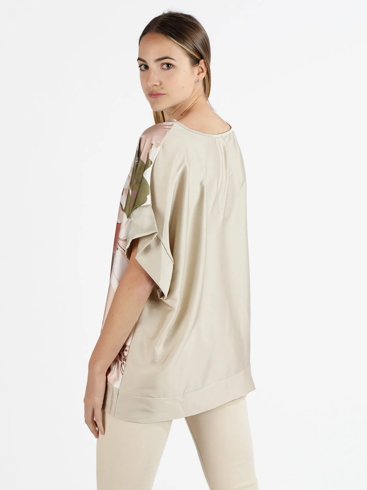 Caspiche Blouse femme oversize à manches courtes
