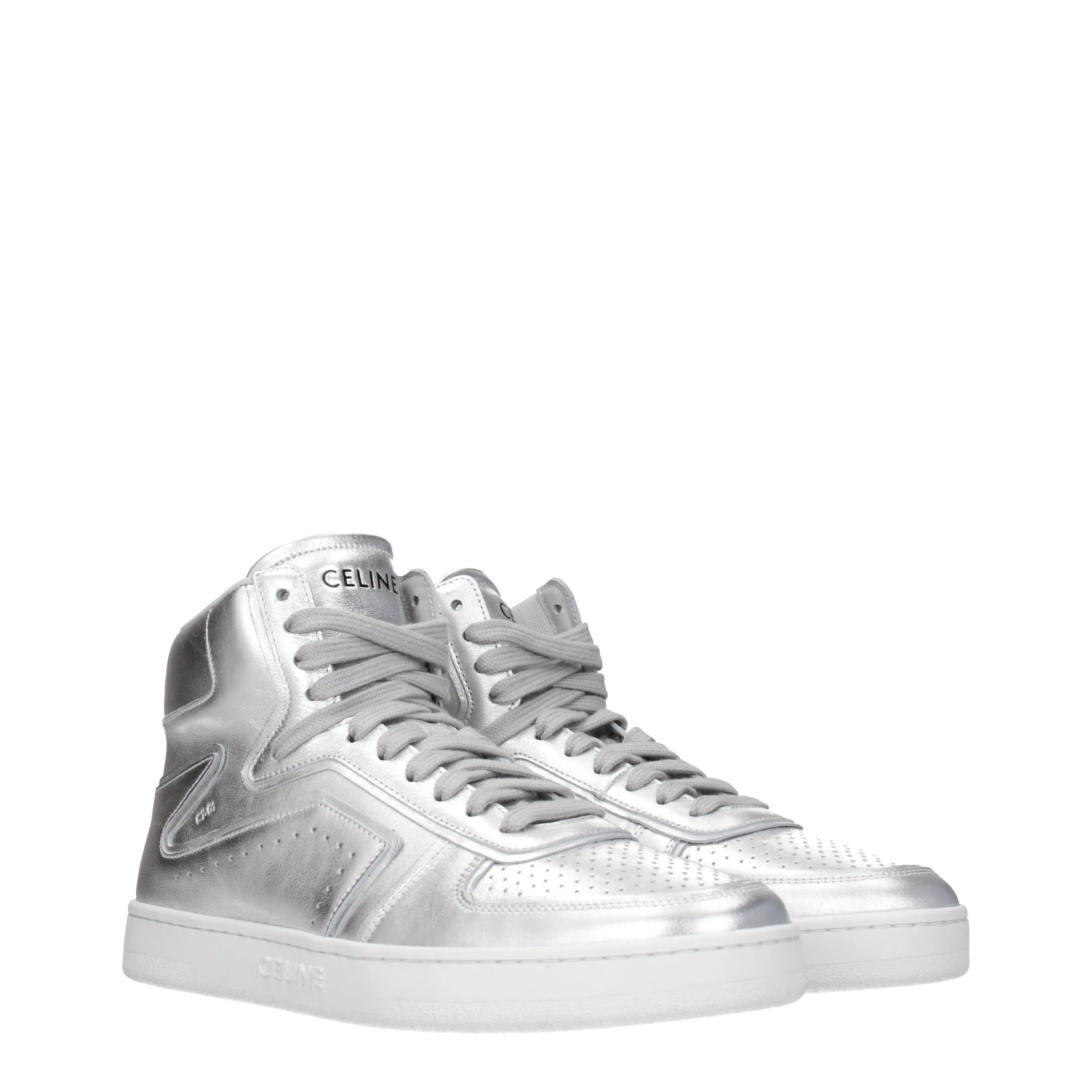 Celine Sneakers Uomo Pelle Argento
