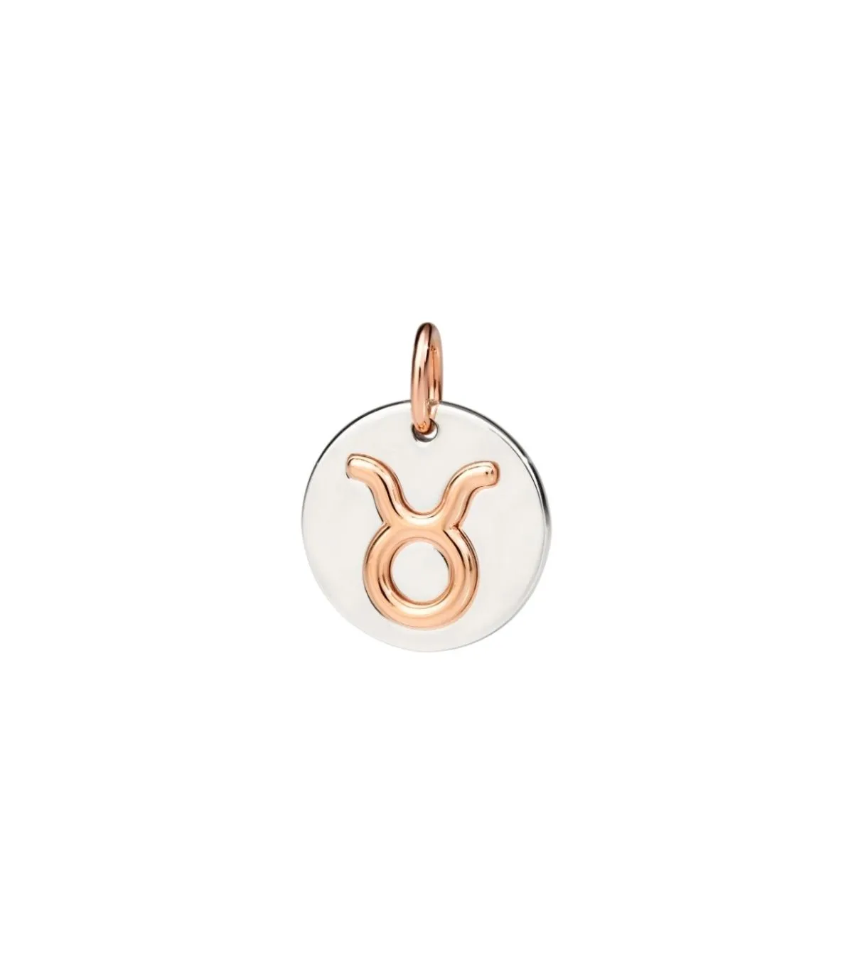 Ciondolo Dodo Zodiaco Toro Argento Oro Rosa 9Kt