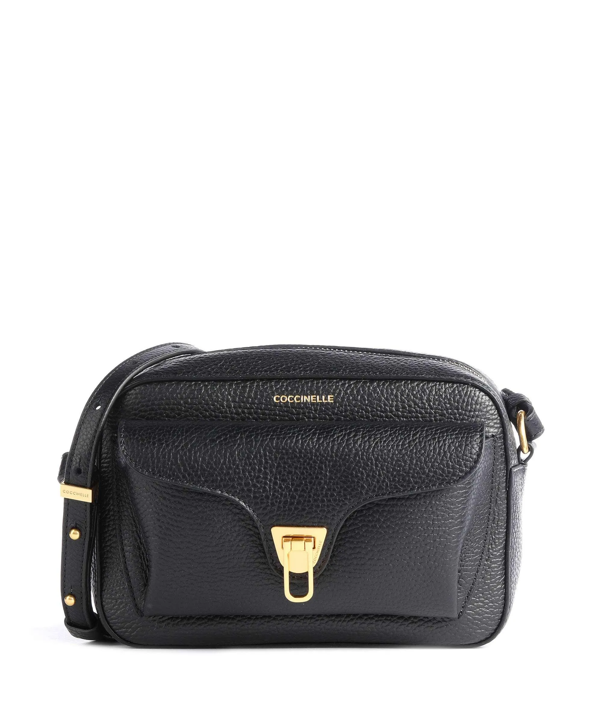  Coccinelle Beat Soft Borsa a tracolla pelle di vacchetta grana nero  