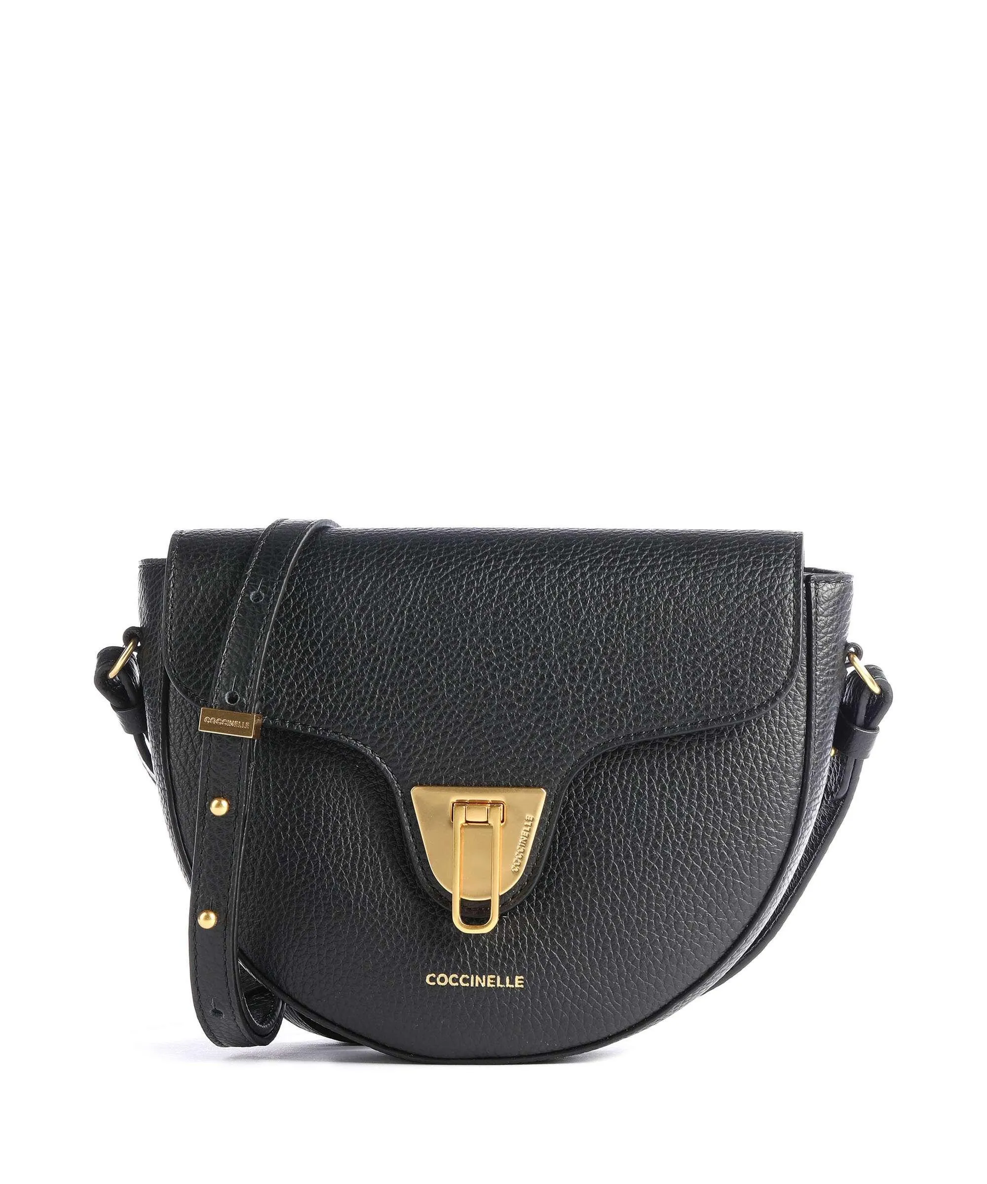  Coccinelle Beat Soft Borsa a tracolla pelle granulata nero  