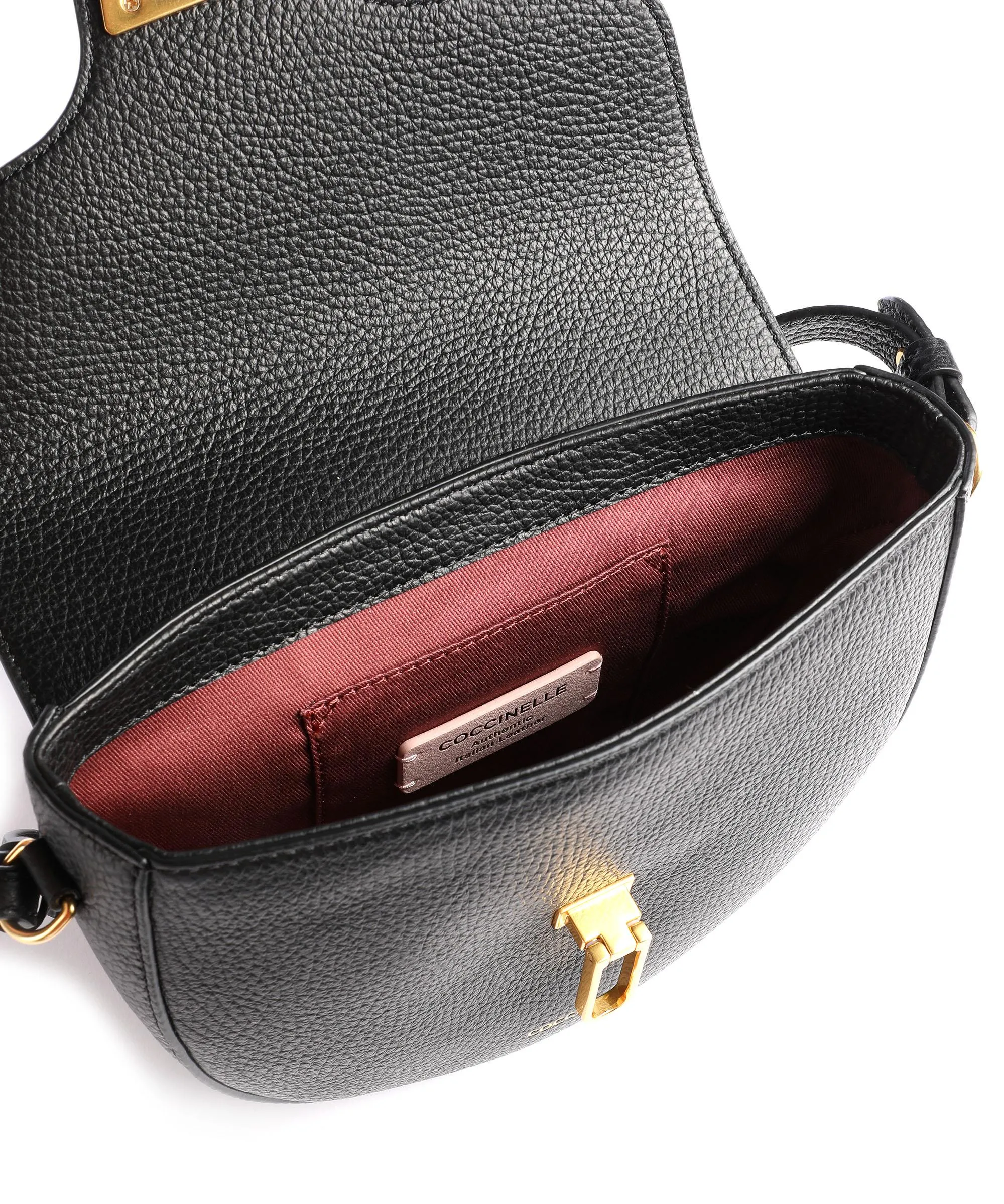  Coccinelle Beat Soft Borsa a tracolla pelle granulata nero  