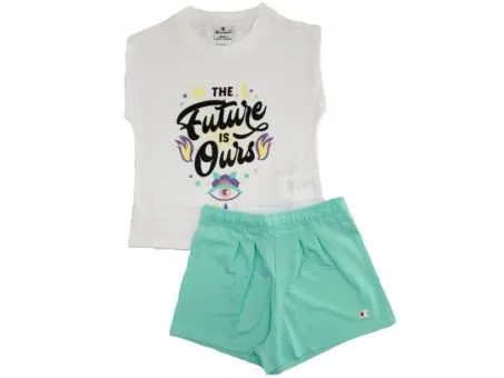 Completo Bambina Champion 404397 WHT Bianco