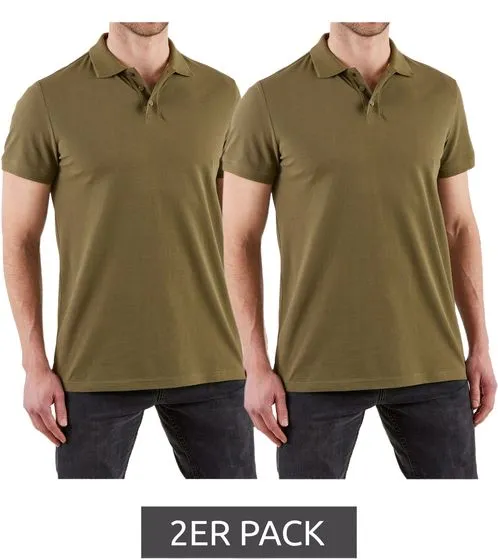 Confezione da 2 polo uomo NORTHERN COUNTRY con portapenne camicia in cotone camicia da lavoro 00010613 verde o nera