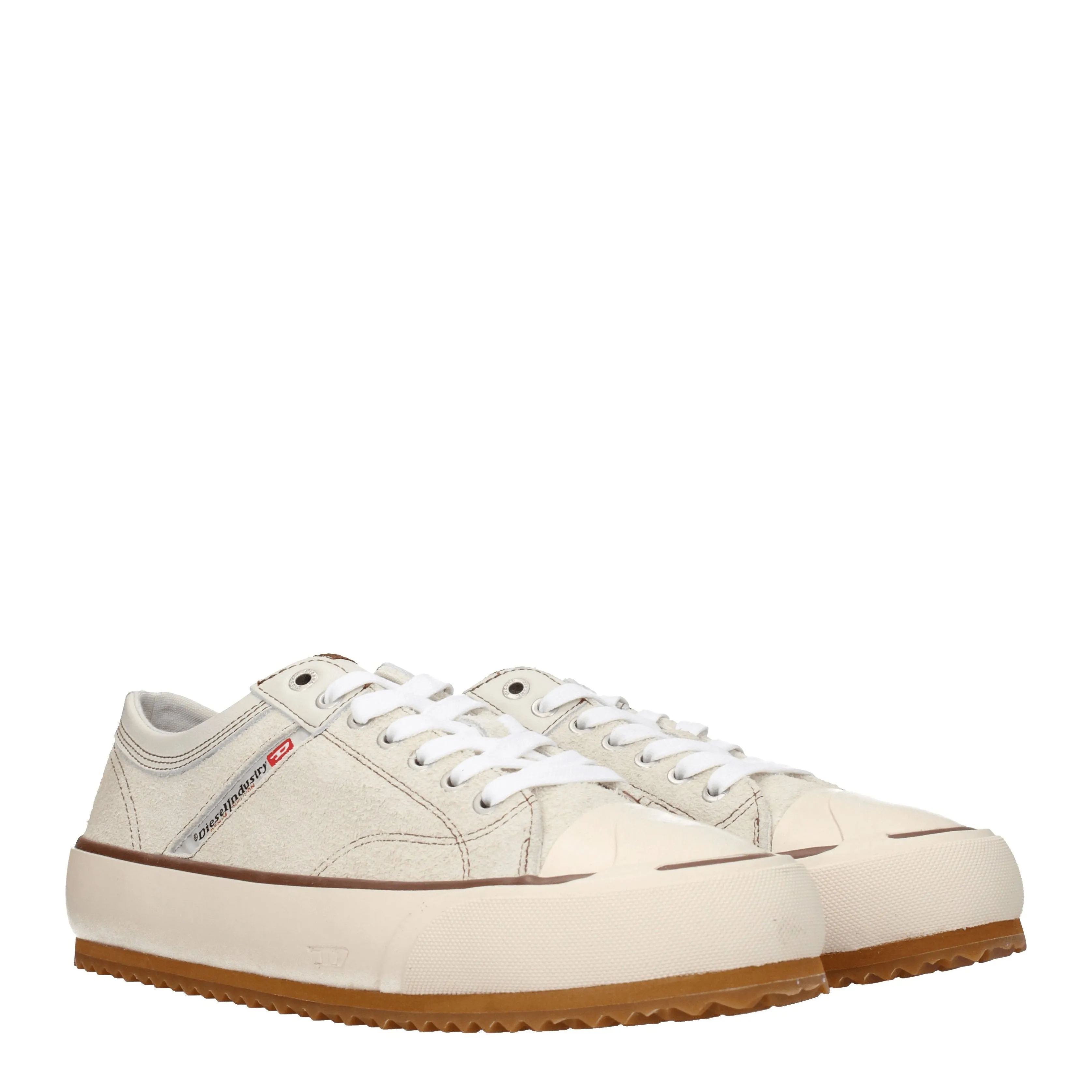 Diesel Sneakers Uomo Camoscio Beige/Beige Chiaro