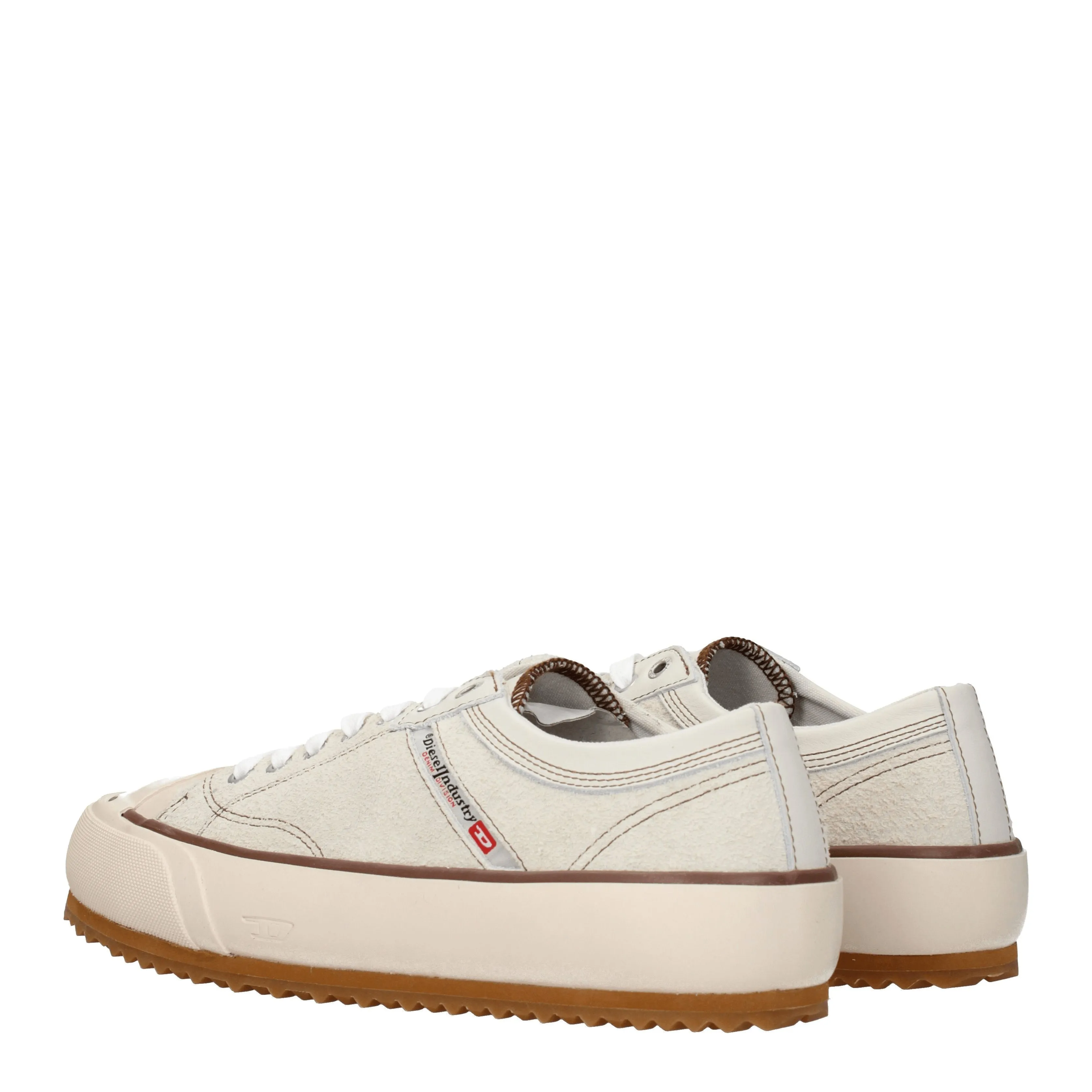 Diesel Sneakers Uomo Camoscio Beige/Beige Chiaro