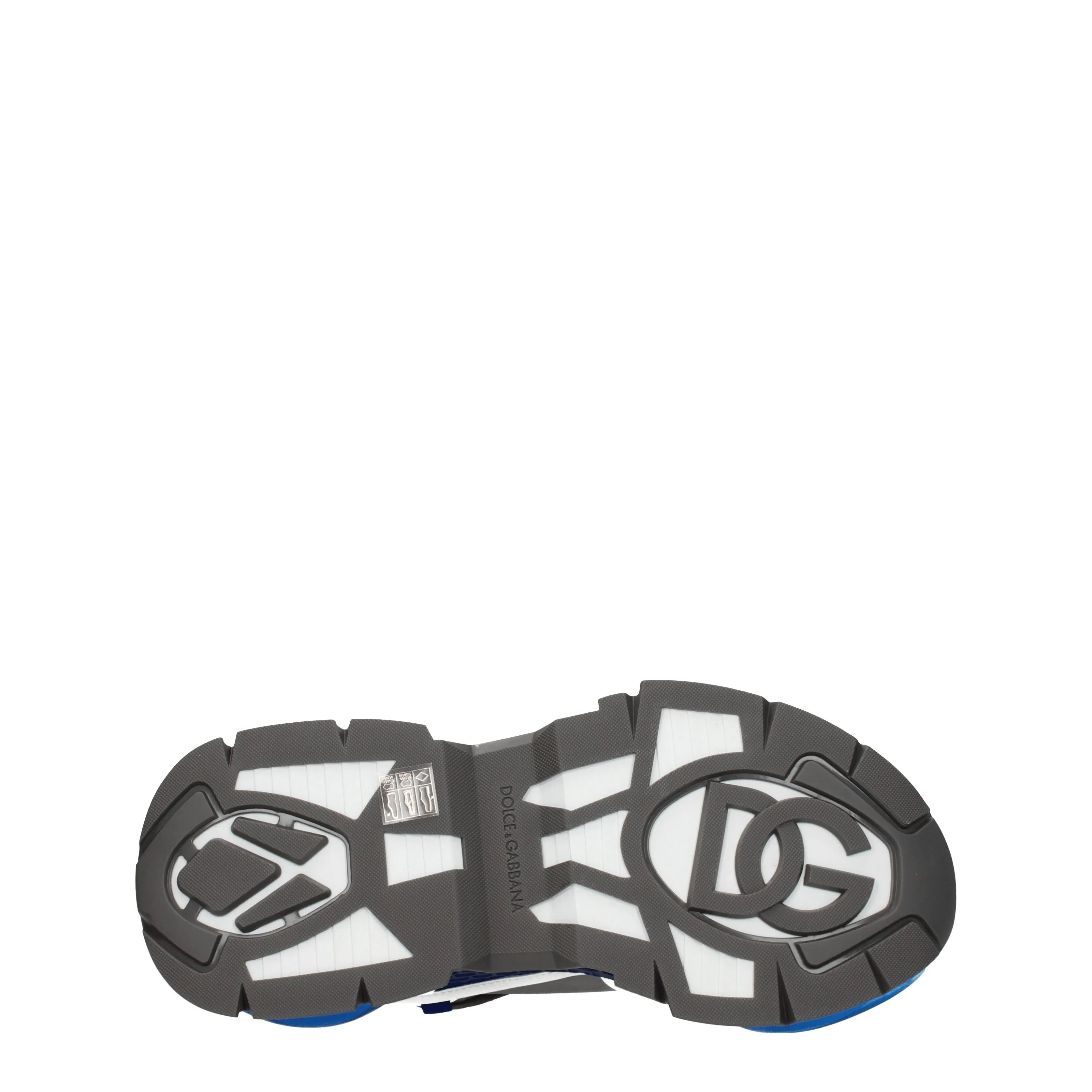 Dolce&Gabbana Sneakers Uomo Tessuto Bianco/Blu Elettrico