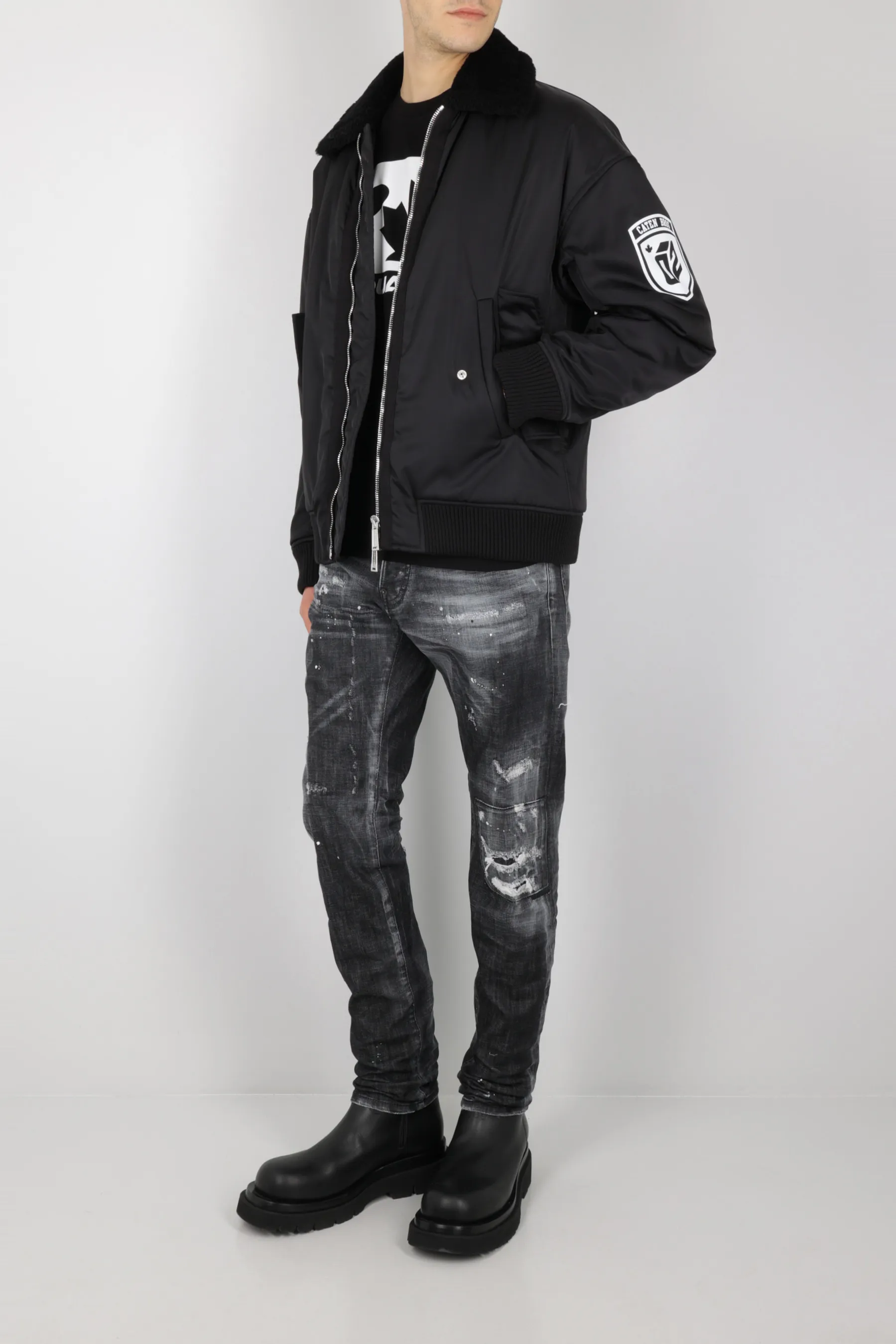 DSQUARED2 giubbotto bomber imbottito Cyprus in nylon