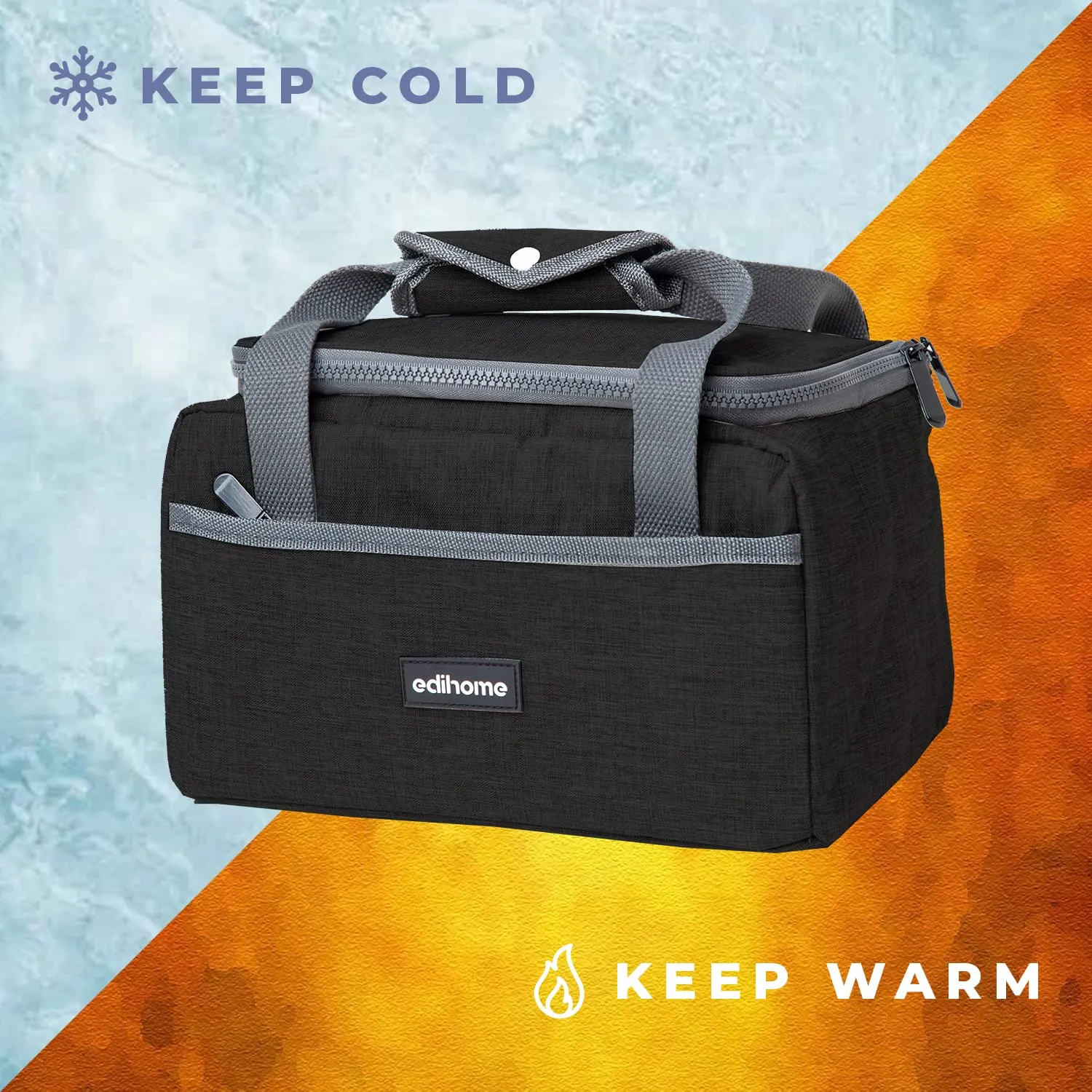 edihome, Borsa Termica Porta Pranzo, Borsa Frigo Piccola, 8L, Lunch Box, Porta Pranzo Termico, Borsetta, per Lavoro, per Viaggio